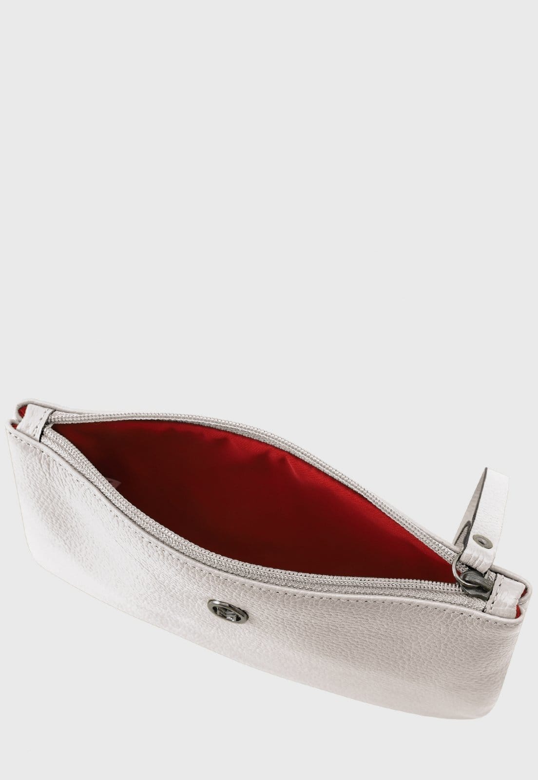 Vista 2 Bolsa Carteira Clutch Couro Mariart Cambará Off White Mariart off-white white