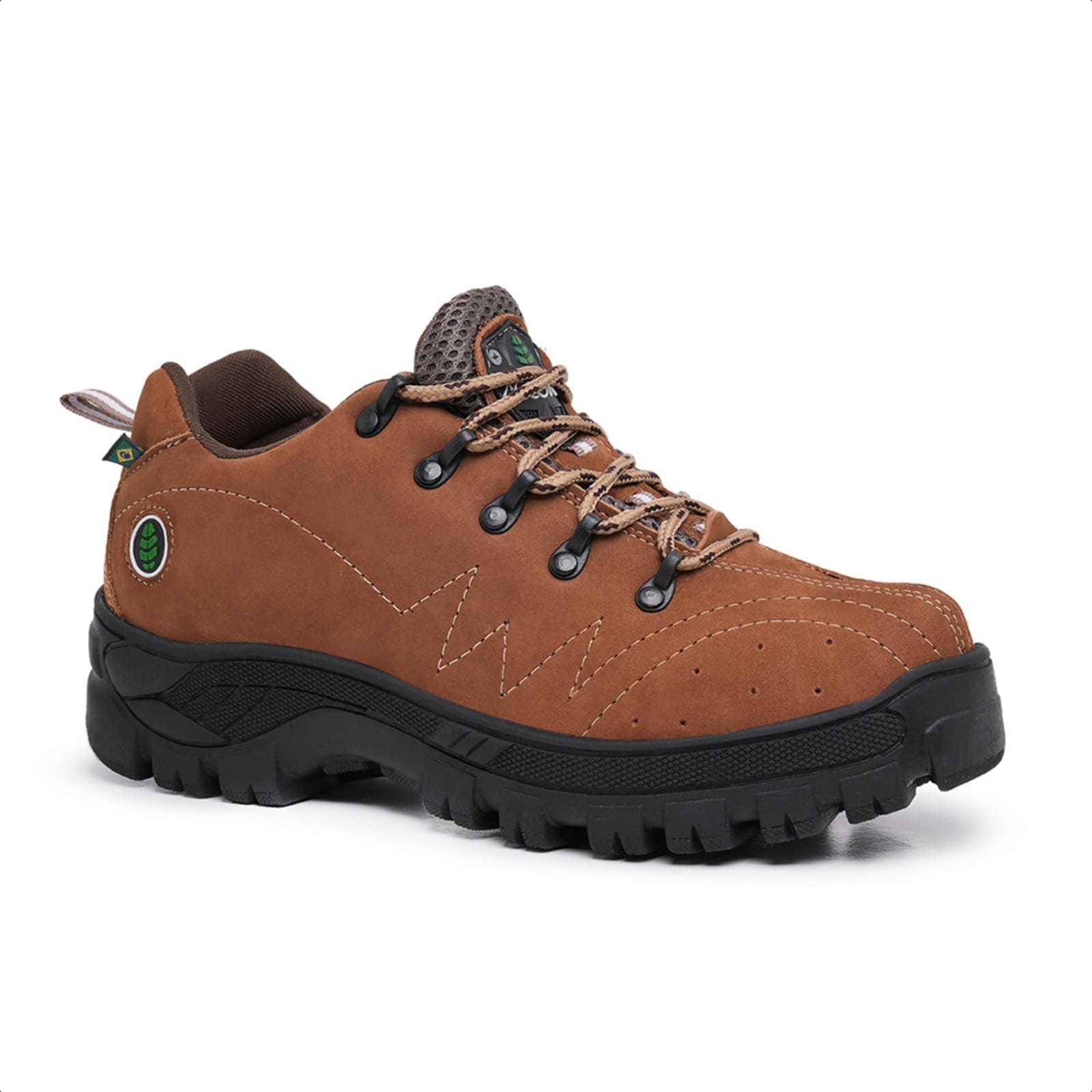 Coturno Adventure Accona Cano Curto Em Couro (Nobuck) Castor 8000