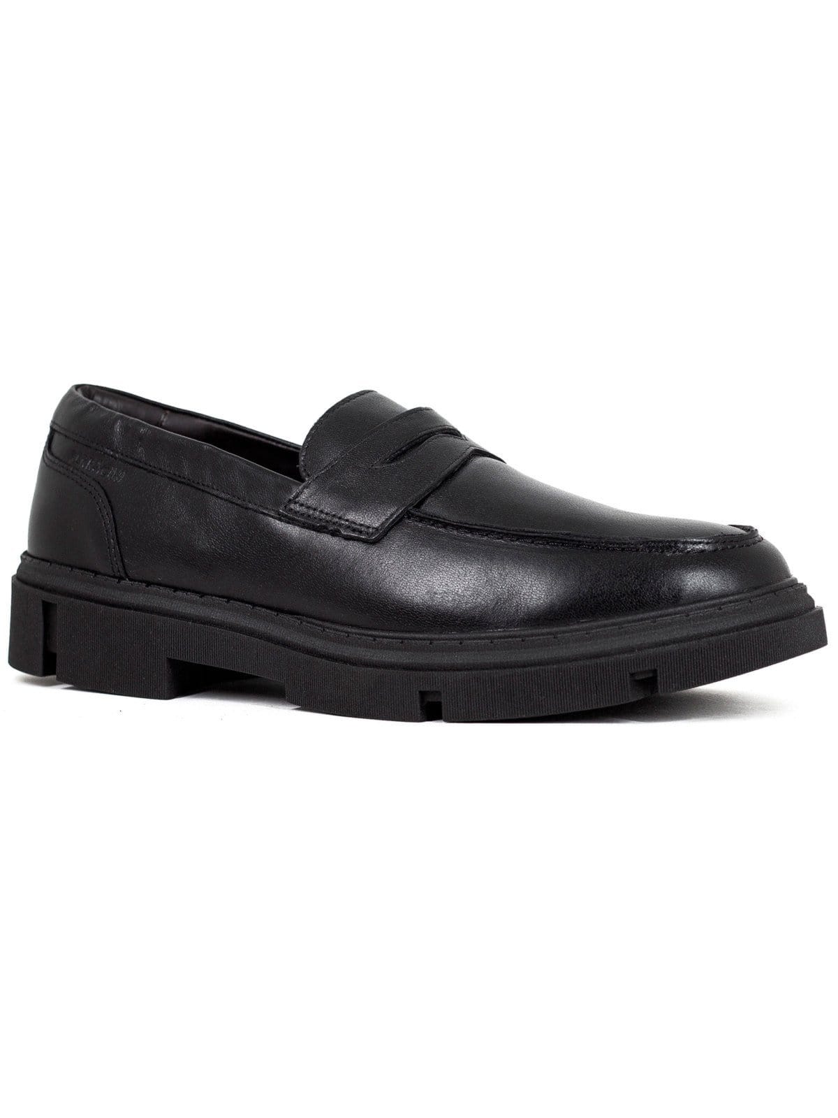Vista 2 Sapato Masculino Ferracini 24h Aston Loafer Casual Couro Tratorado Preto All Black FERRACINI preto black