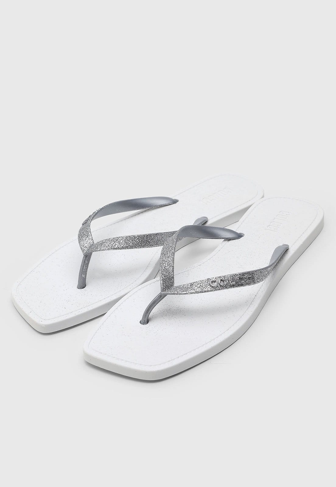 Vista 2 Chinelo Dedo Feminino Colcci Tiras Glitter Colcci branco