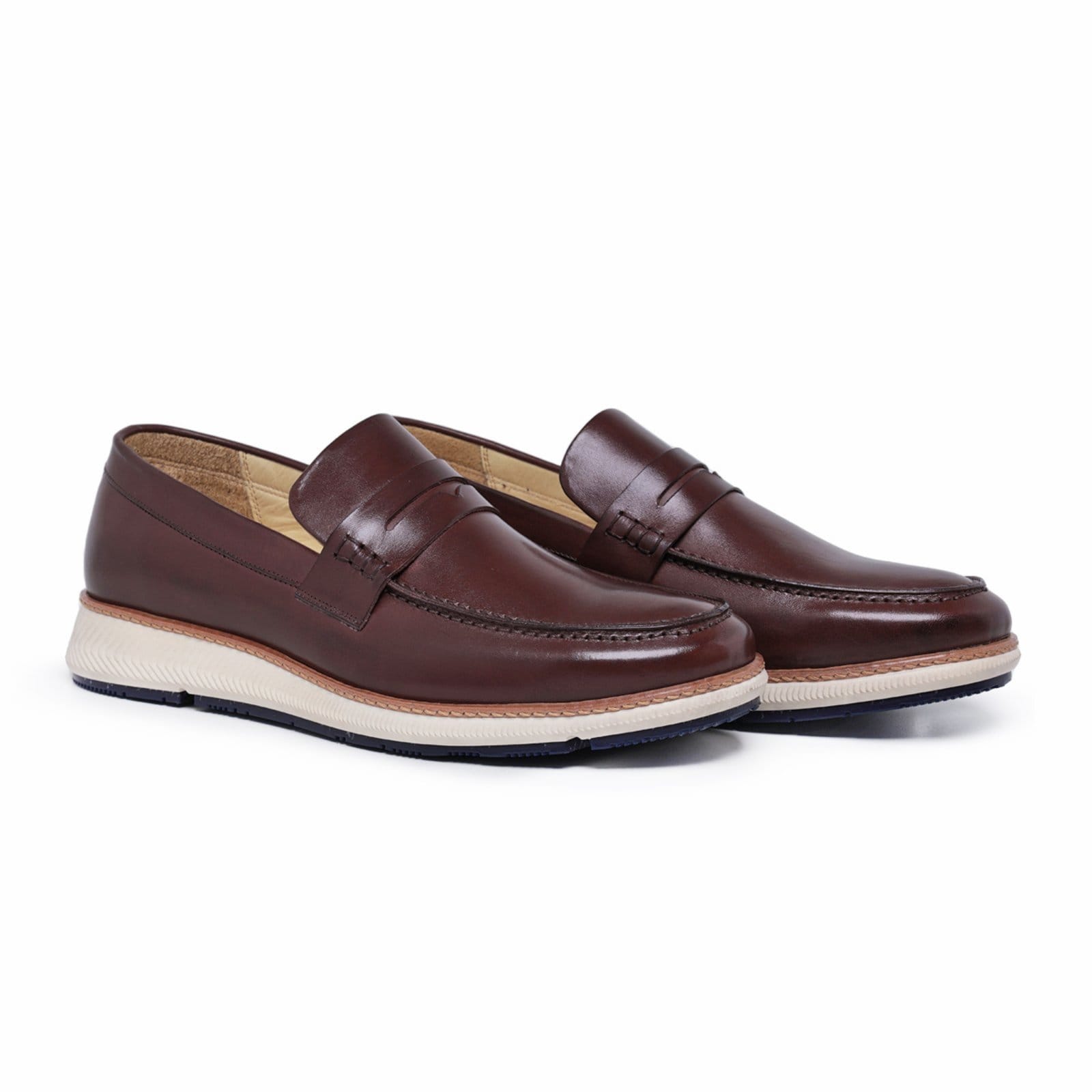 Vista 2 Sapato Casual Loafer Premier Paulo Vieira Cor Tabaco Paulo Vieira Homem café