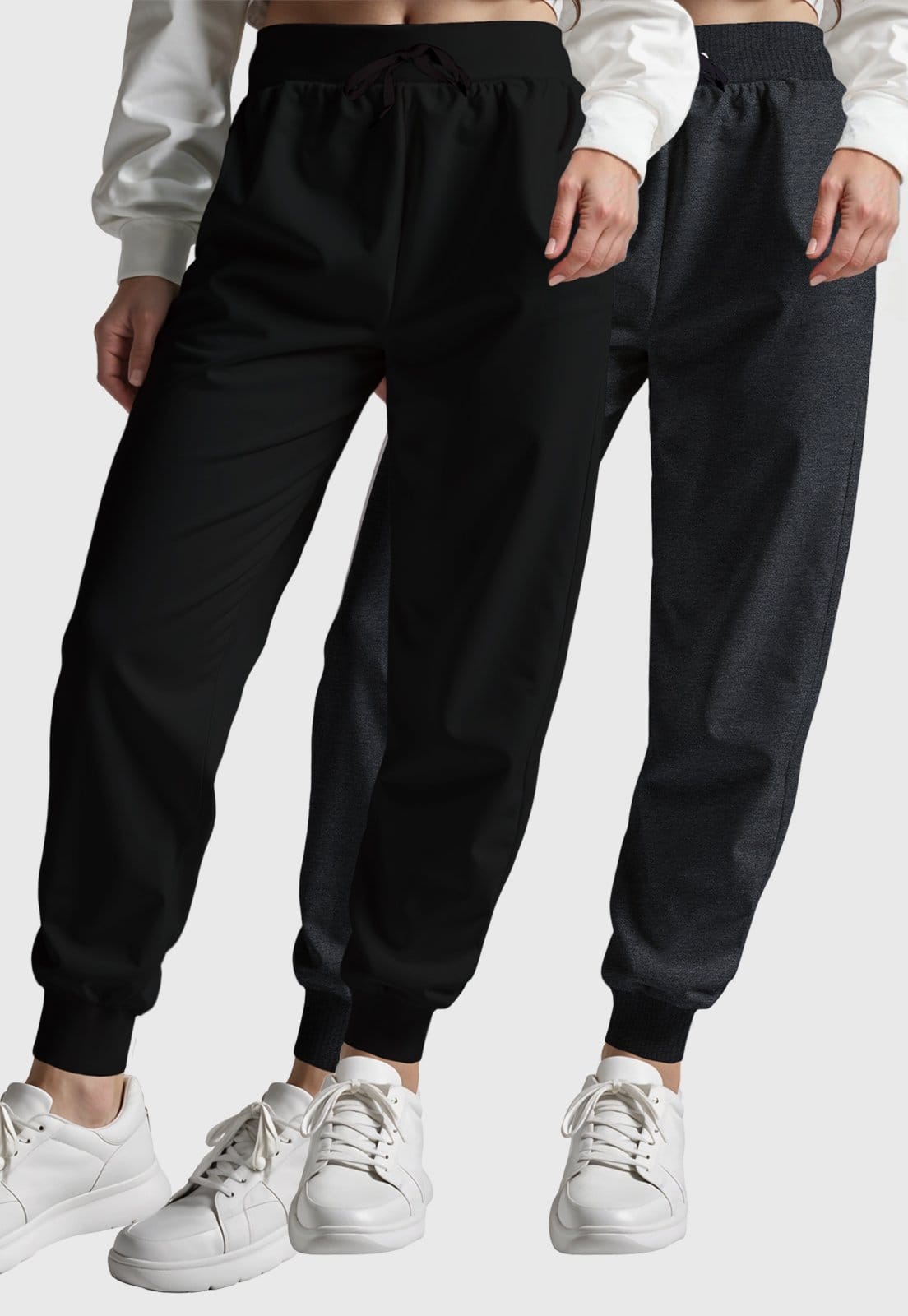 Kit 2 Calças Femininas de Moletom e Chumbo Slim Aconchego e Praticidade Diária