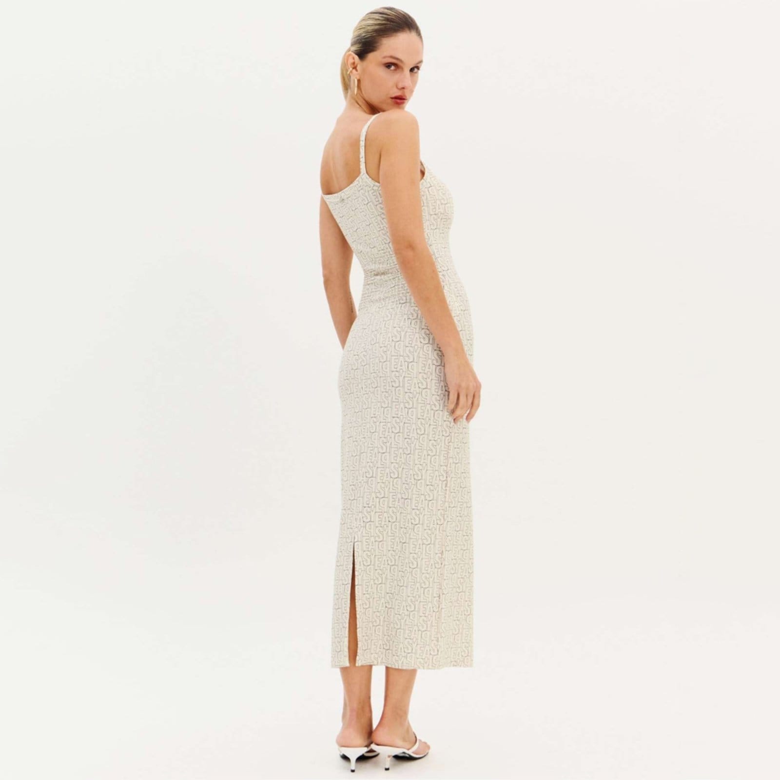 Vista 2 Vestido Super Midi Easy Lança Perfume Alc Ve26 Feminino Easy Lança perfume bege