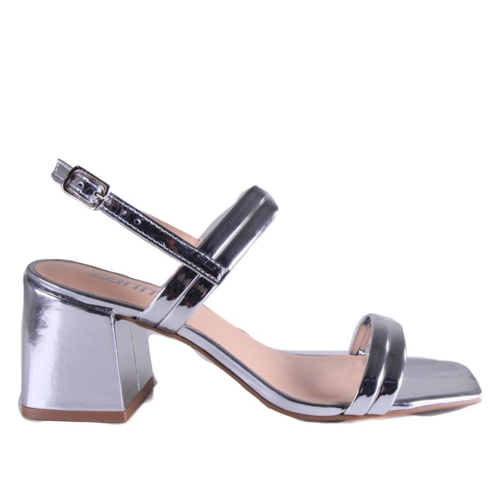 Sandália Feminina Zariff Metalizada 1440-03 Espelhado Prata