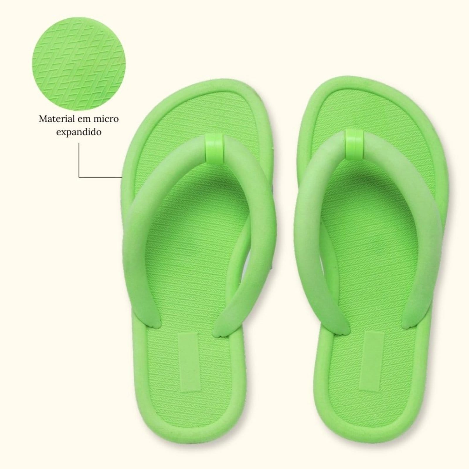 Vista 2 Chinelo Nuvem Feminino Schiareli N01 Verão Praia Piscina Dia a Dia Limão Schiareli verde