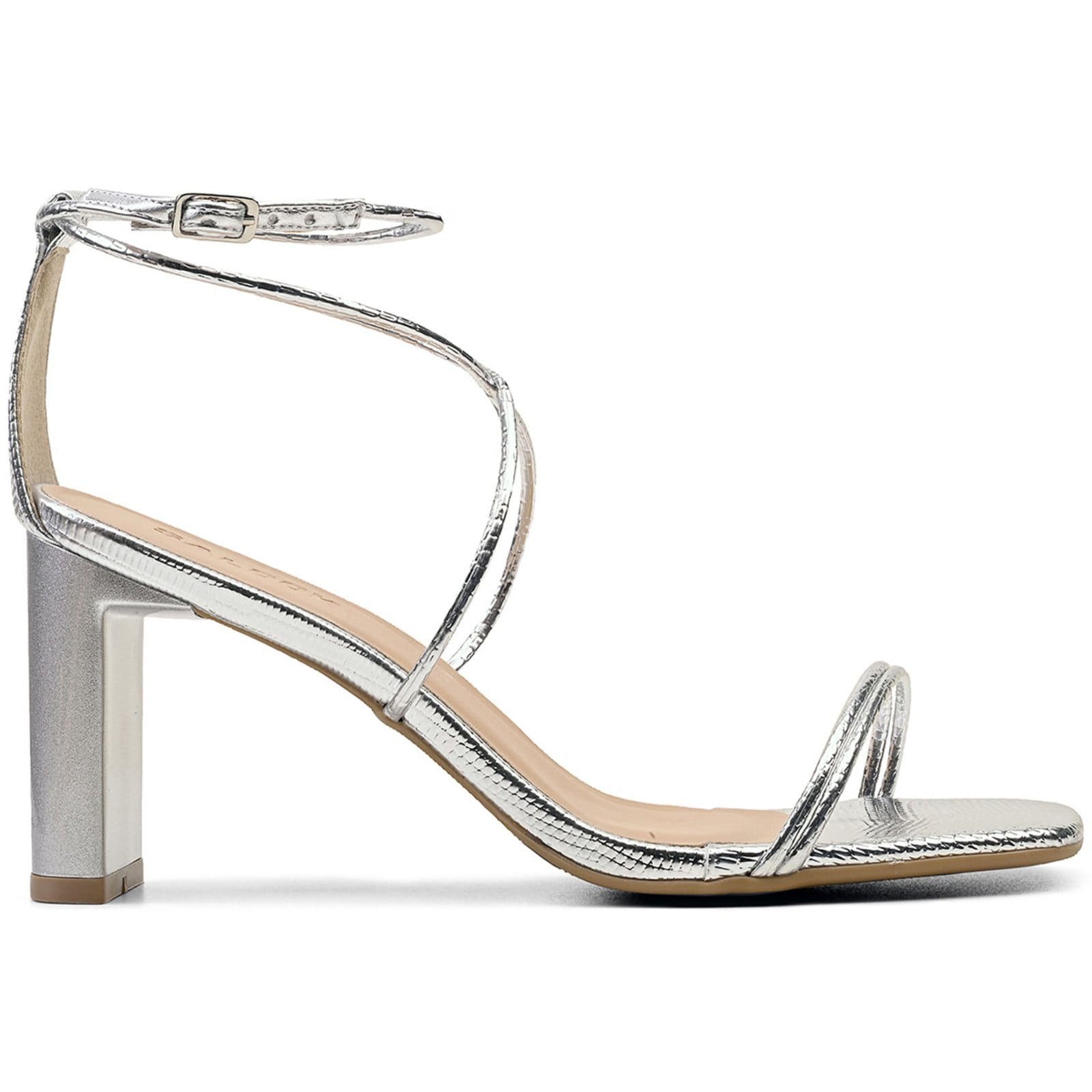 Sandália Feminina Salto Bloco Festas