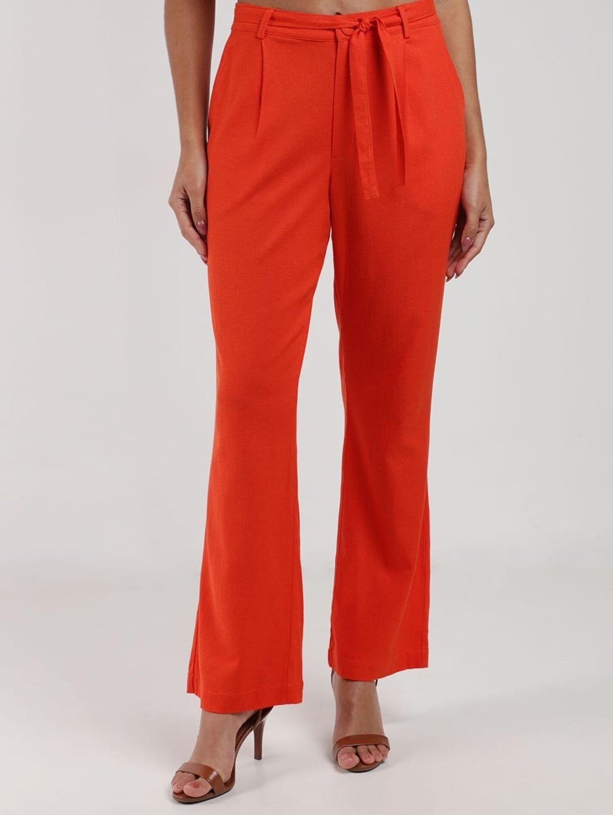 Calça Alfaiataria Reta Autentique Feminina LARANJA