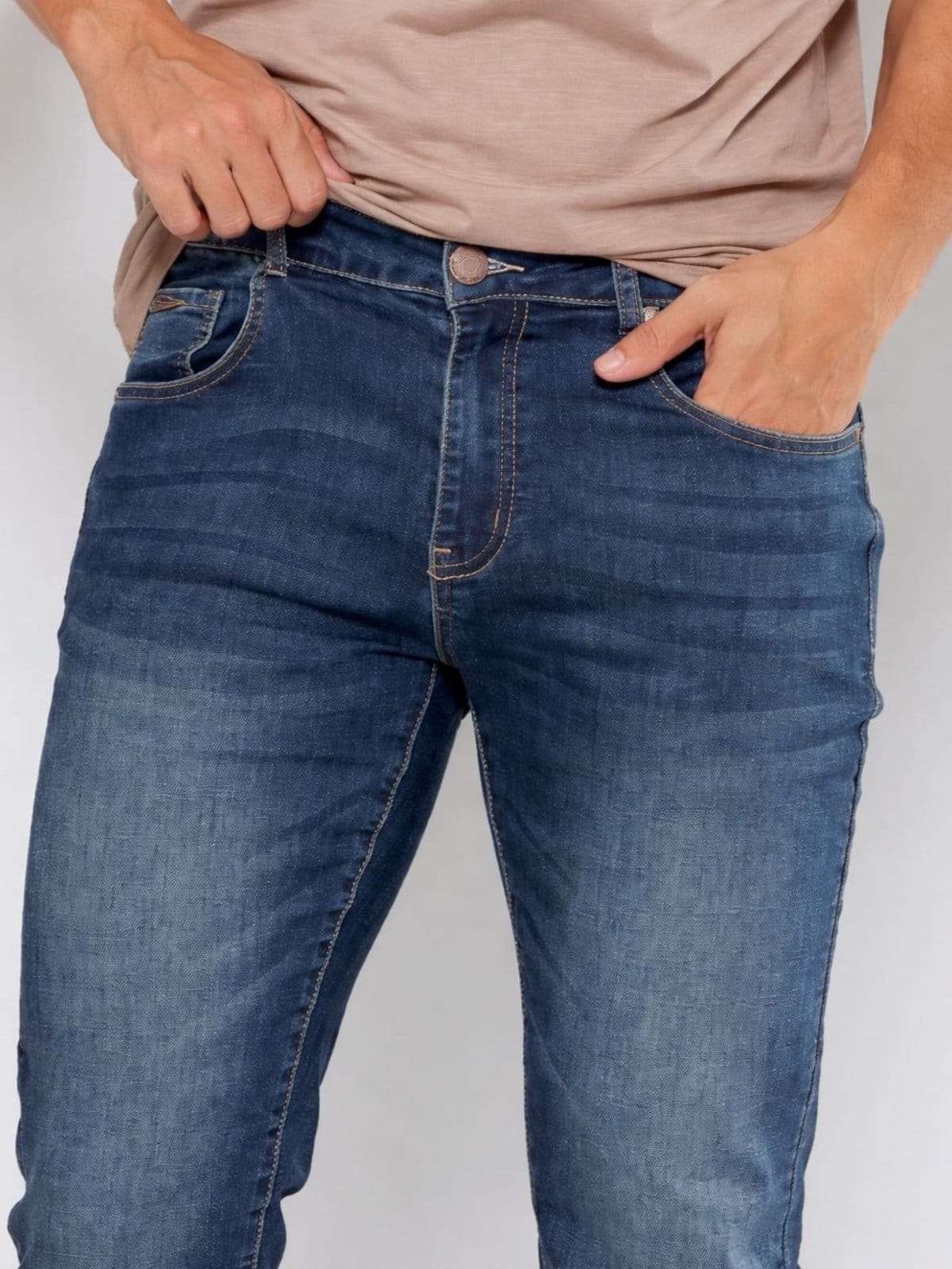 Vista 2 Calça Masculina Slim com Elastano Comfort Prime Flex Crocker - 50656 Crocker jeans