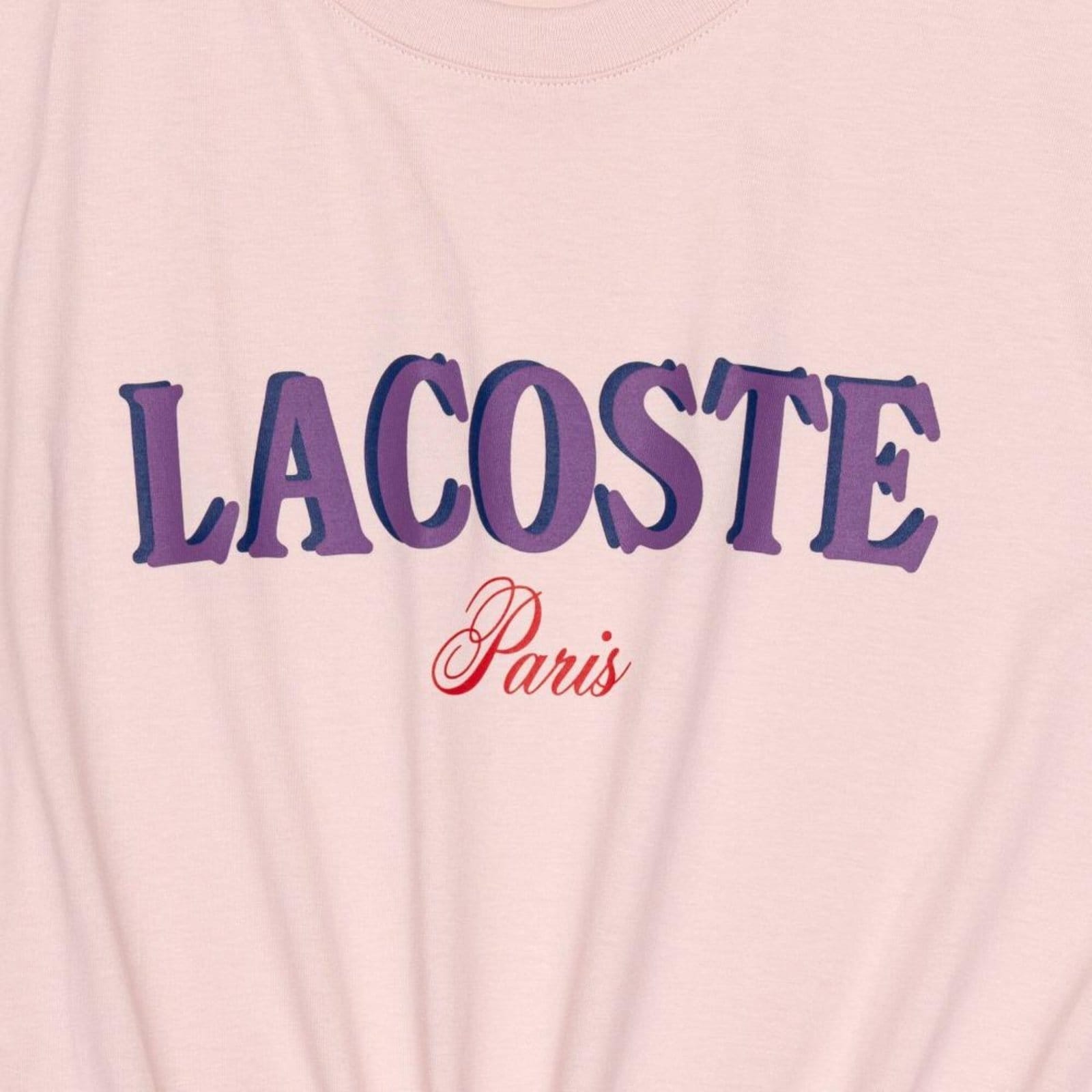 Vista 2 Vestido Camiseta de Malha de Algodão Oversized Lacoste rosa