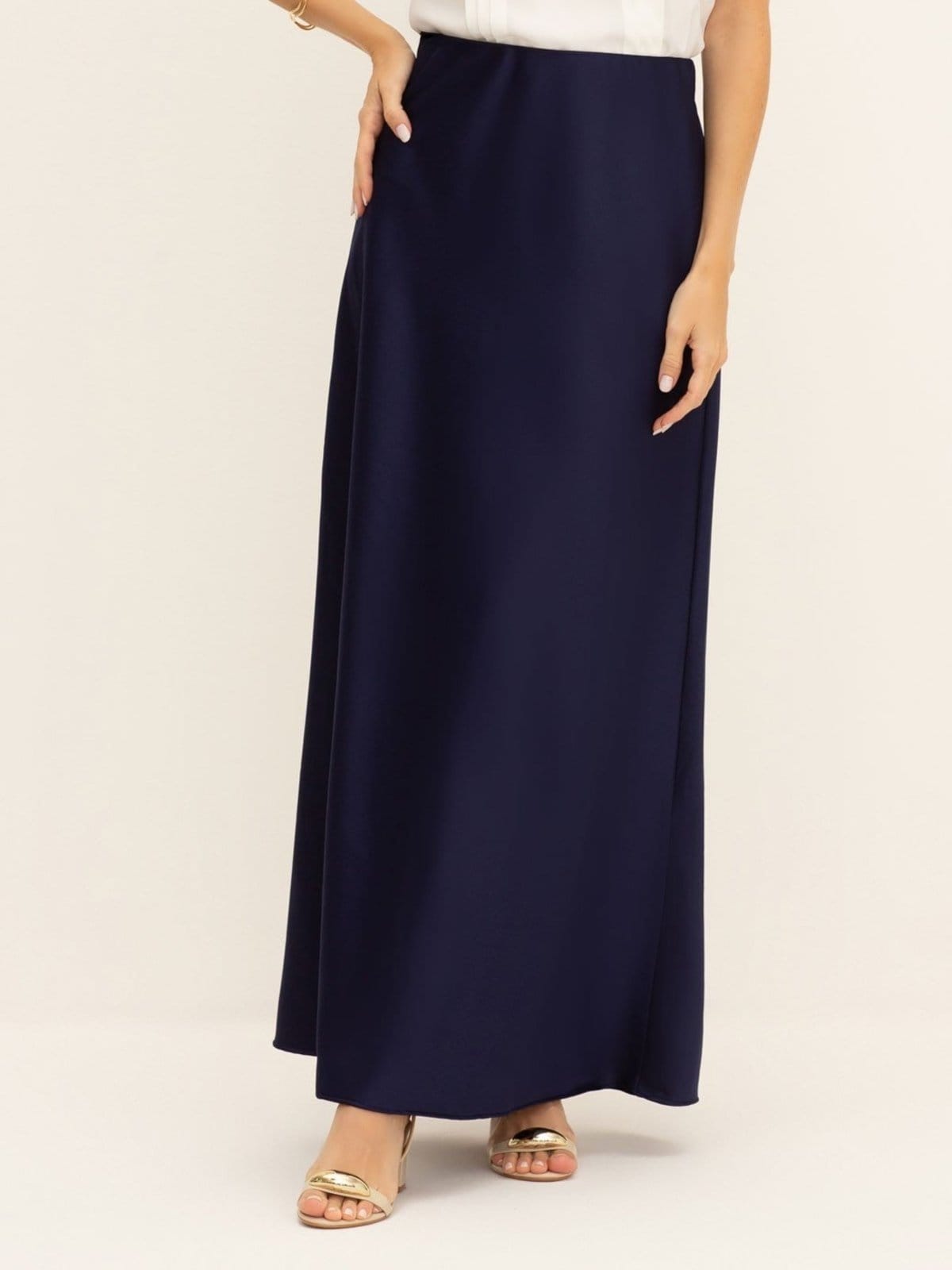 Vista 2 Saia de Alfaiataria Longa Marinho Meire Principessa azul/azul marinho