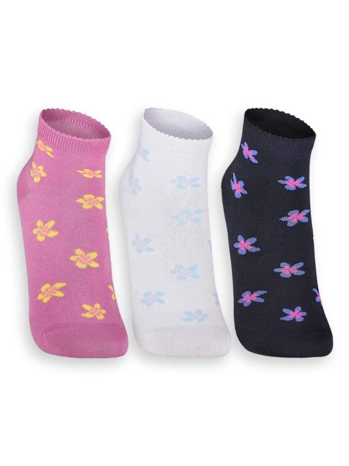 Vista 2 Kit 3 Pares de Meias Cano Médio Lupo Lupo branco