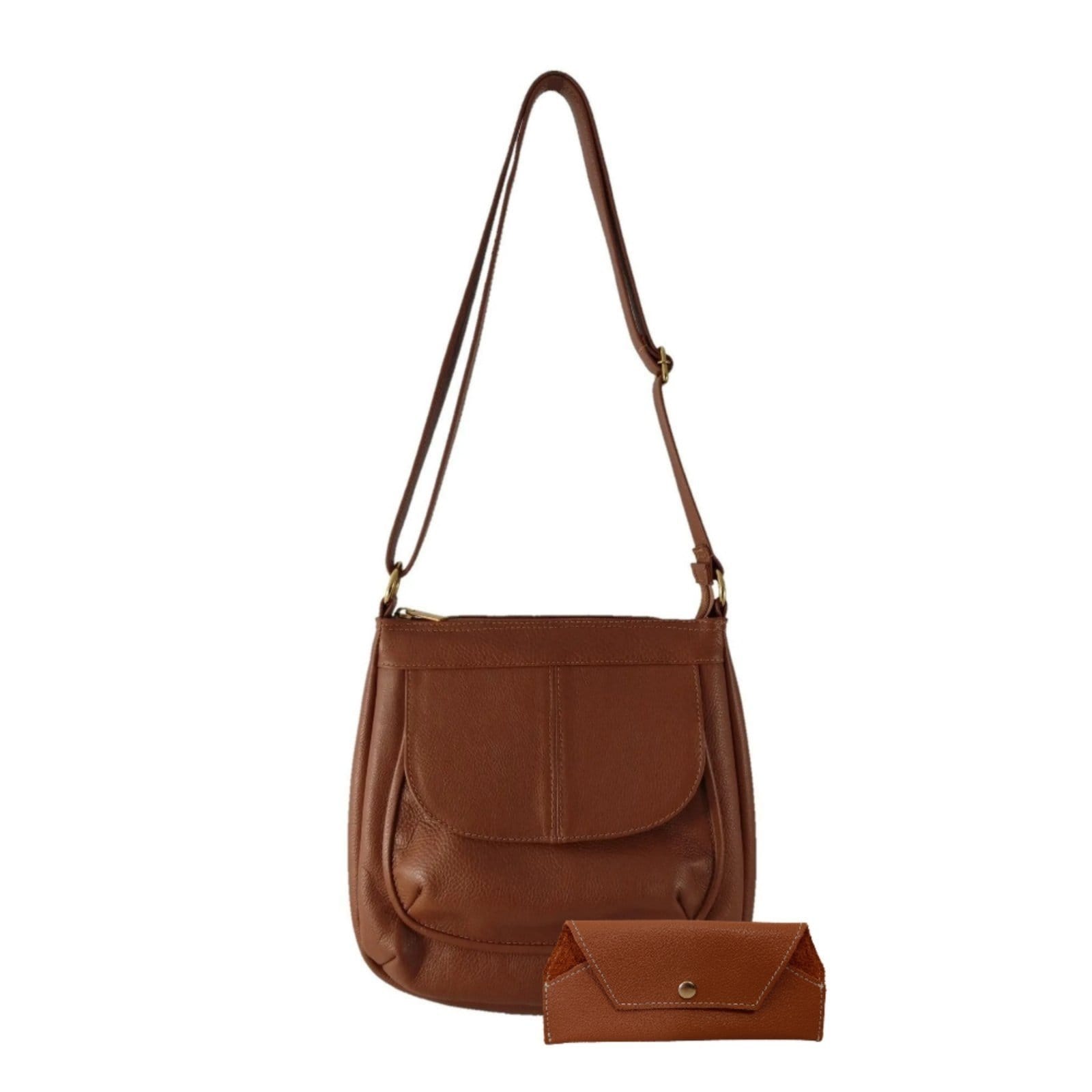 Kit Bolsa e Porta Oculos TopGrife Couro