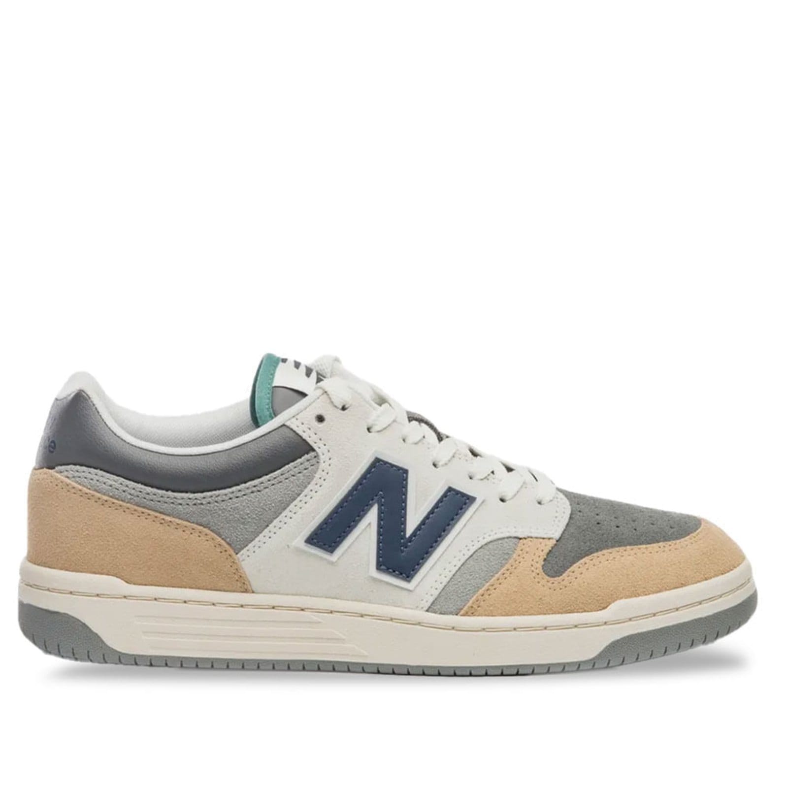 Tênis Masculino New Balance 480L Camurça Marrom Claro