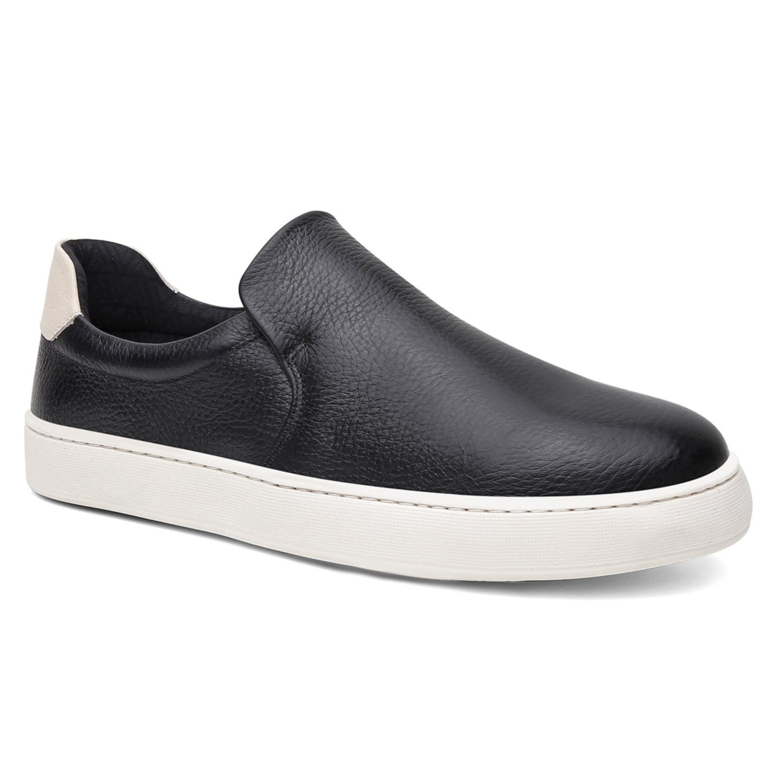 Tênis Masculino Slip On Casual Vittal em Couro