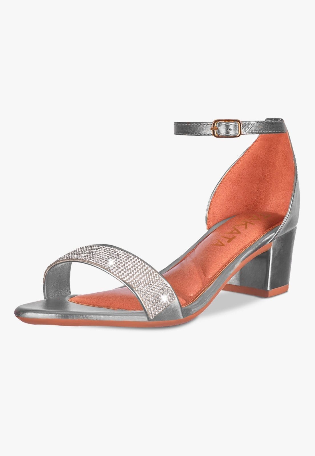 Sandália Feminina Salto Quadrado Grosso Bloco Baixo Verniz Strass brilho Confortável elegante Festa