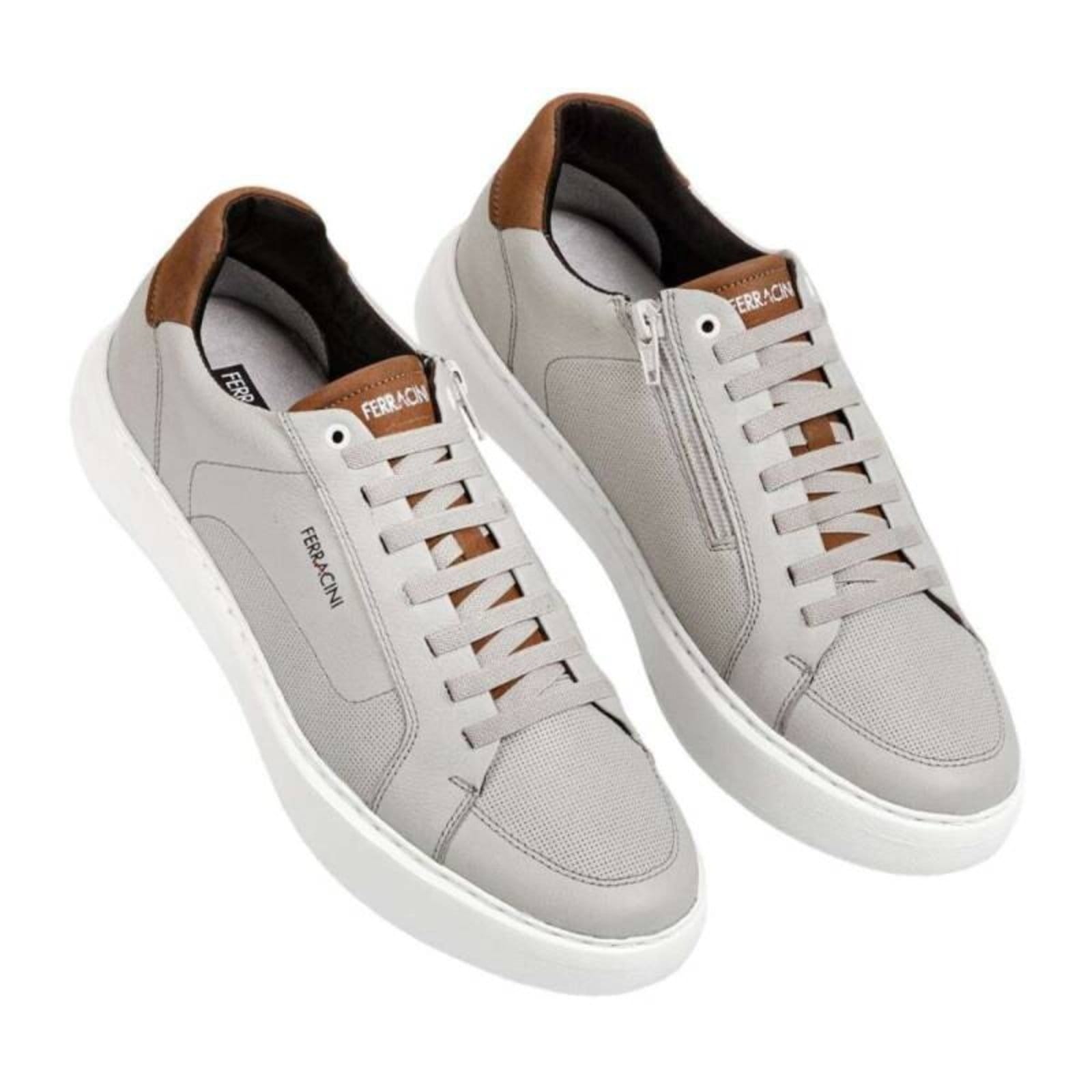 Vista 2 Sapatênis Ferracini Easy em Couro - Masculino FERRACINI cinza