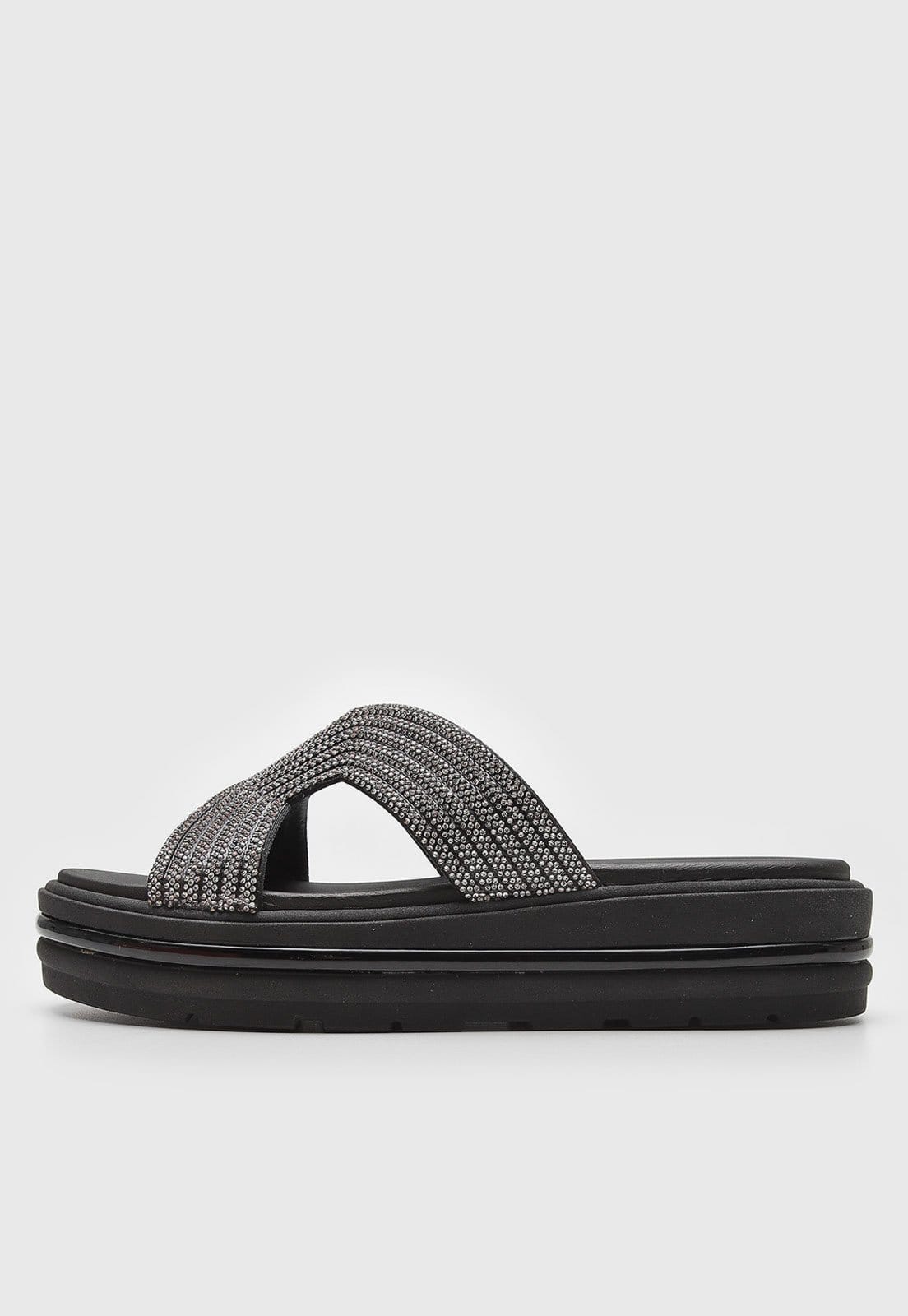 Rasteira Flatform cê Hotfix Preta