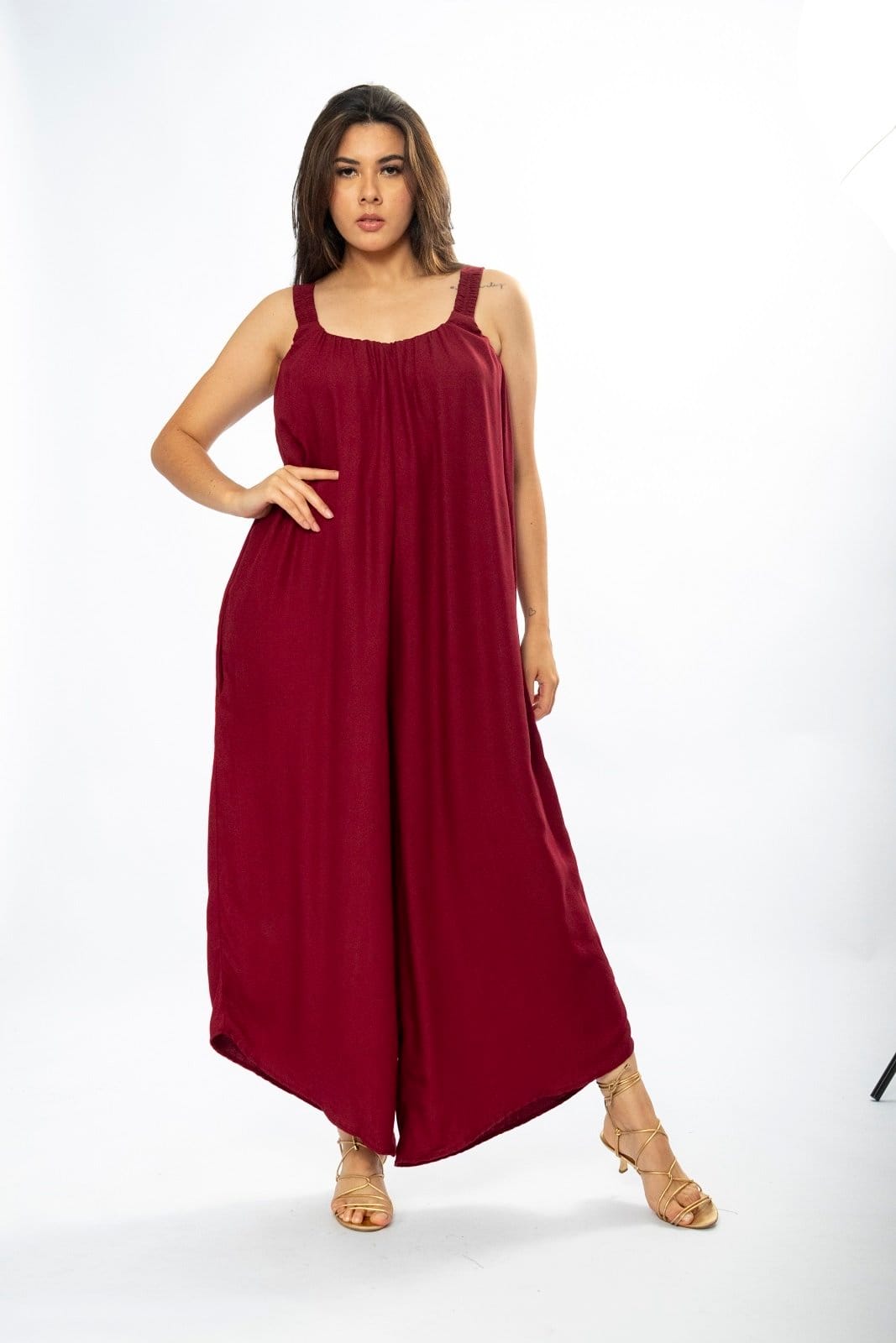 Macacão AmazoniaVital Saruel Viscose Alça com Elástico