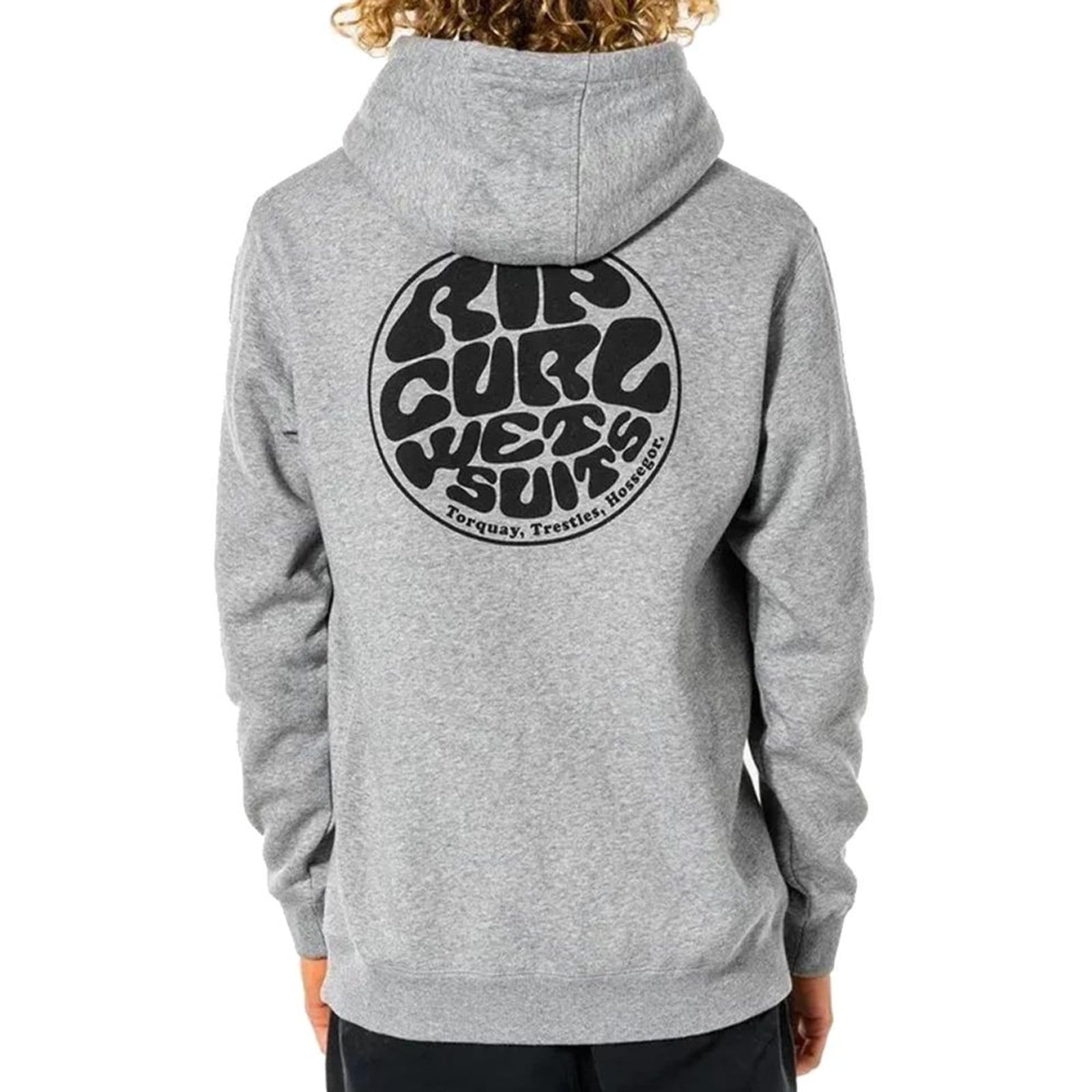 Vista 2 Moletom Rip Curl Canguru Brazil Wetsuit Icon WT25 Grey Marle Rip Curl cinza grey