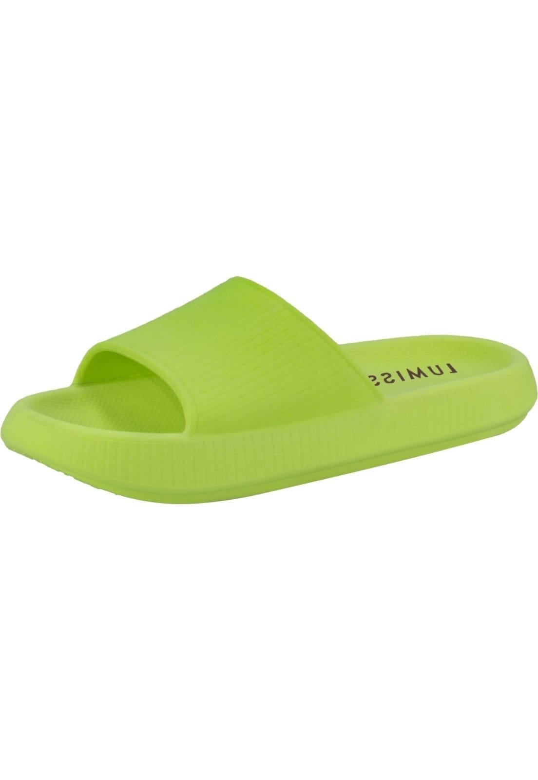 Vista 2 Chinelo Nuvem Lumiss Confortável Ortopédico Slide Macio Lemon LUMISS verde