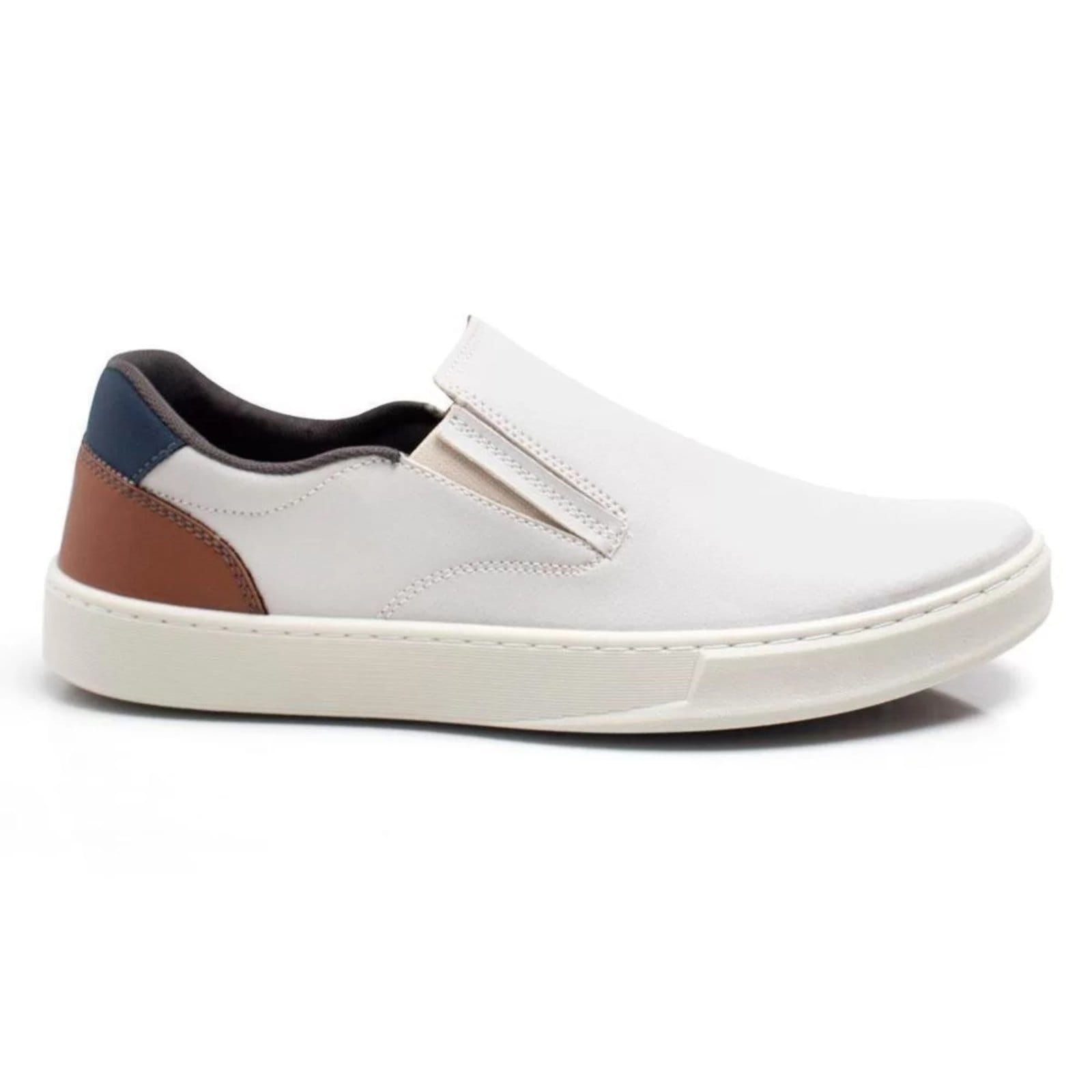 Sapatenis Casual Masculino Palmilha Gel Slip On Cinza