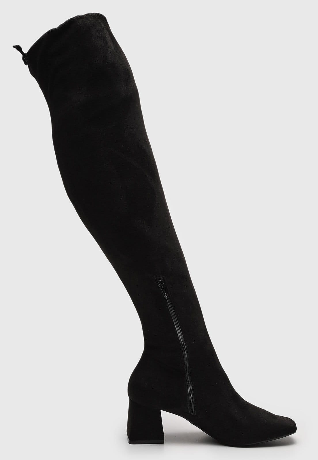 Vista 2 Bota Over The Knee cê Camurça Preta BEBECÊ preto