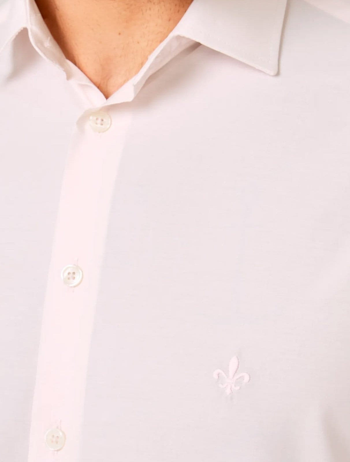 Vista 2 Camisa Dudalina Masculina Slim Tricoline Lisa Claro Dudalina azul