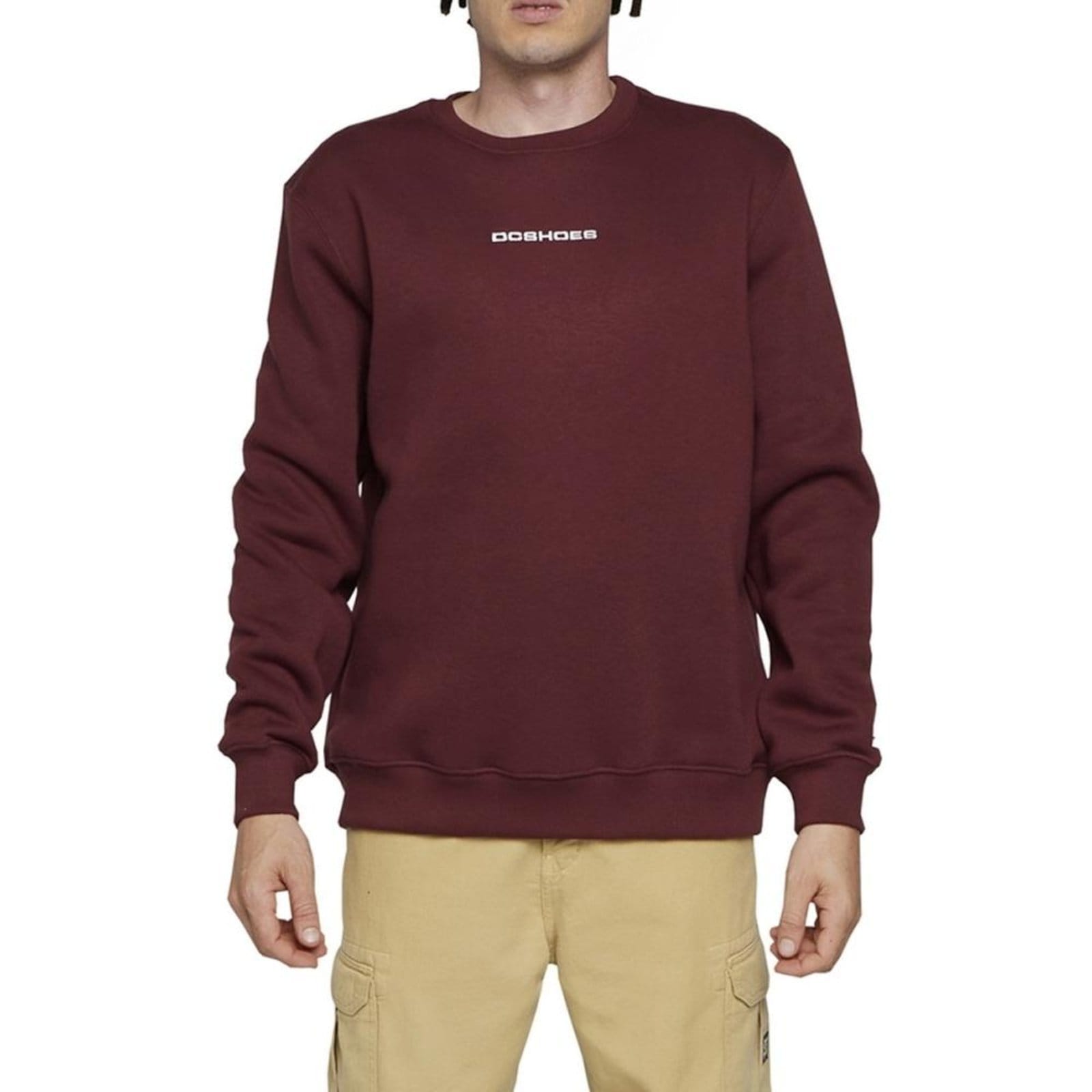Moletom DC Shoes Careca Baselinecrew 305G WT24 Bordo