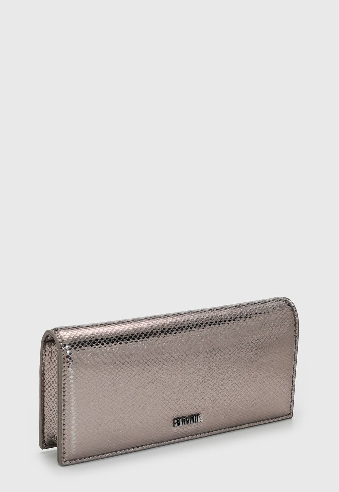 Vista 2 Bolsa Feminina Santa Lolla Texturizada Metalizada Santa Lolla grafite