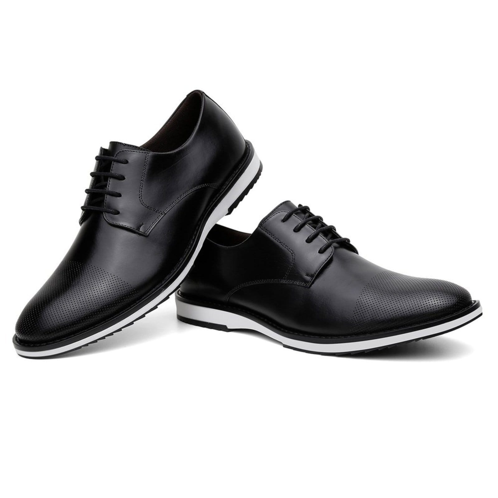 Vista 2 Sapato Social Centuria Masculino Tamanho Especial Derby Centuria Calçados preto