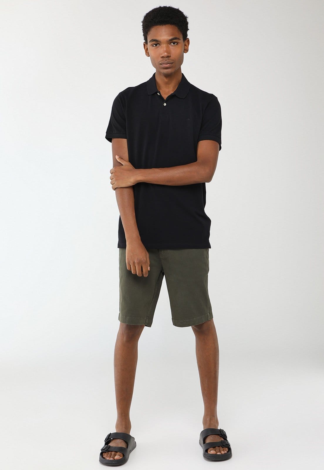 Vista 2 Polo Masculina Aramis Gola Polo Preta Aramis preto