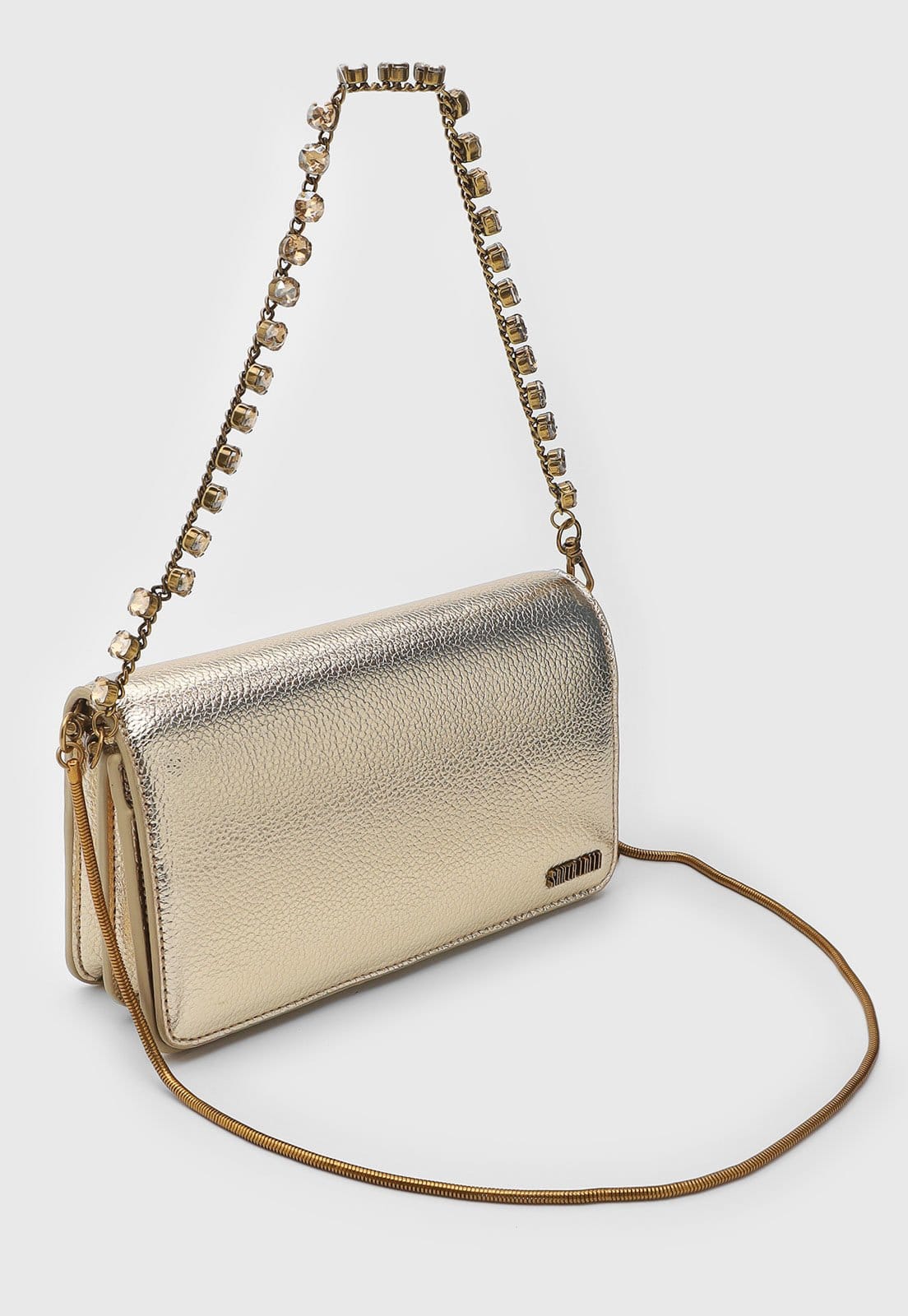 Vista 2 Bolsa Santa Lolla Metalizada Dourada Santa Lolla dourado