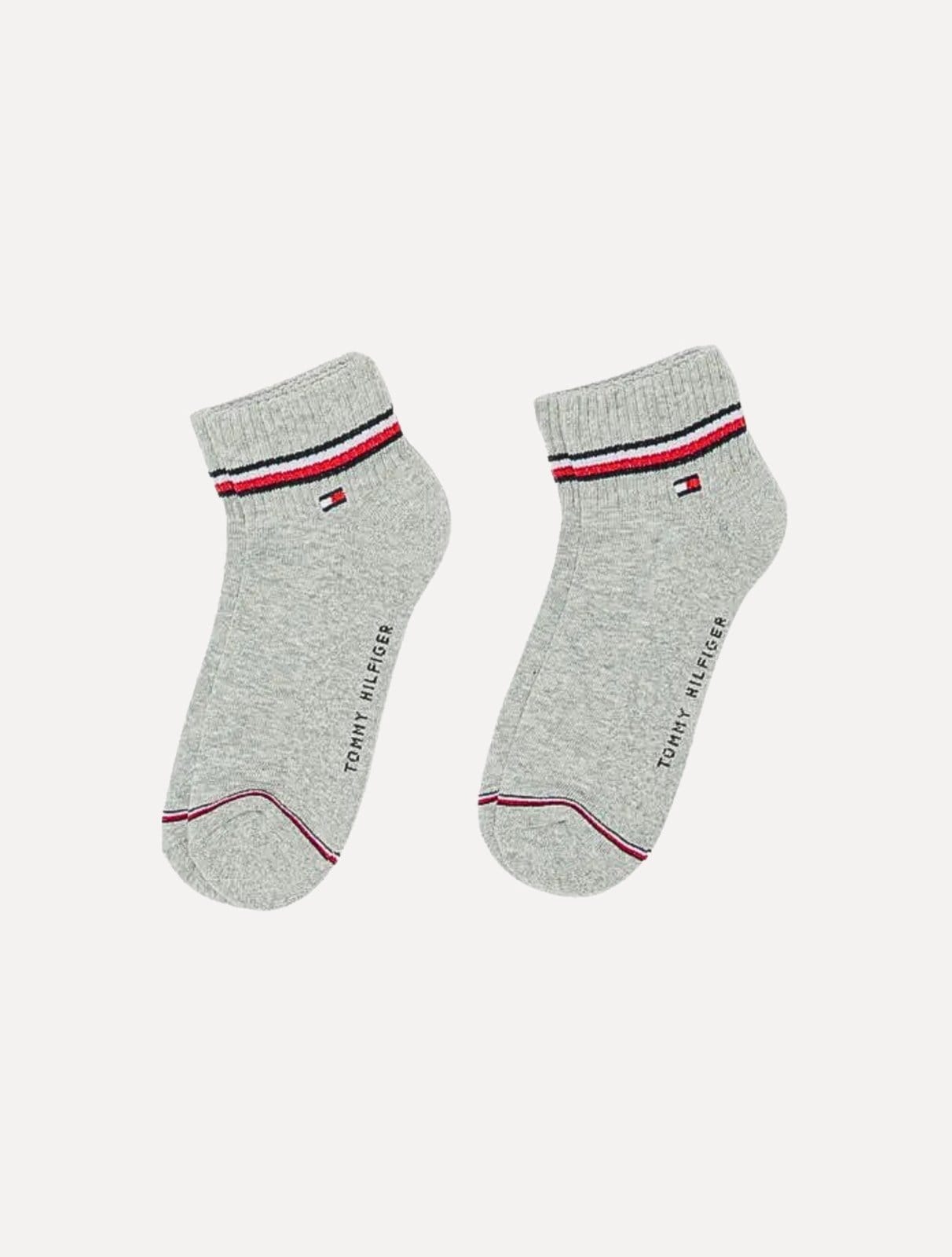 Meias Tommy Hilfiger TH Men Iconic Quarter Mescla Kit 2 Pares