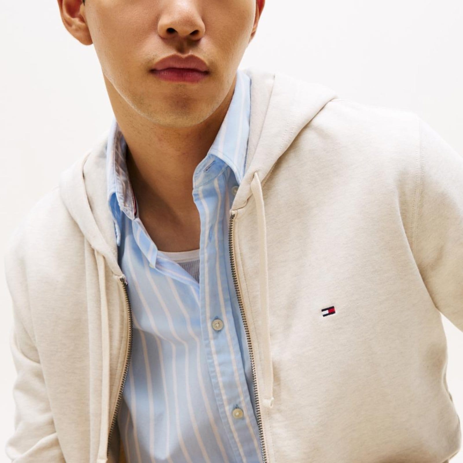 Vista 2 Moletom Clássico Com Zíper - EEG Tommy Hilfiger bordô