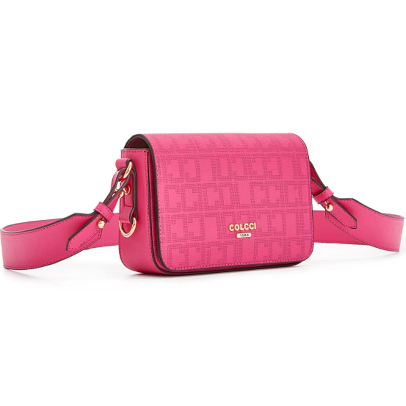 Vista 2 Bolsa Crossbody Colcci Monograma VE24 Feminino Colcci rosa