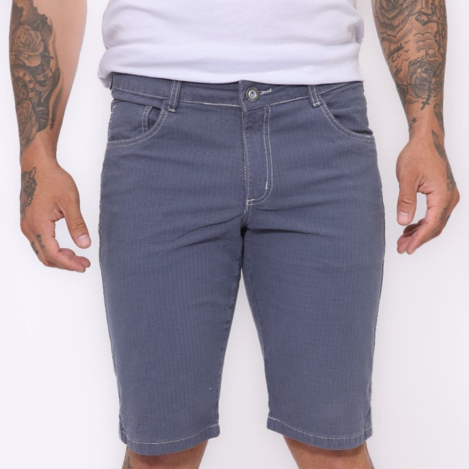 Bermuda Masculina Alleppo Collor com Linha Branca