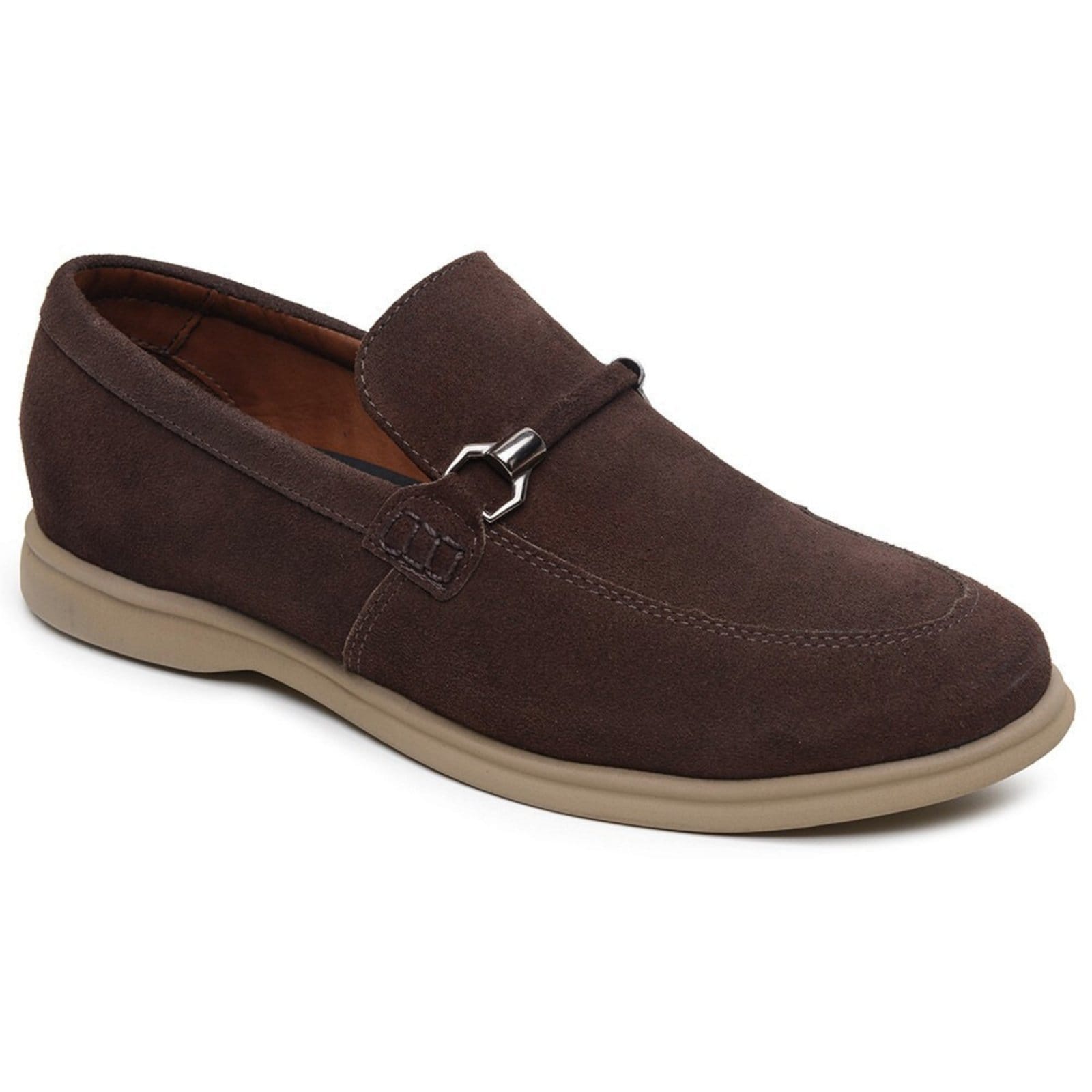 Vista 2 Sapato Masculino Loafer Capri Couro Genuíno Solado Reforçado FRANCA GRIFFE marrom