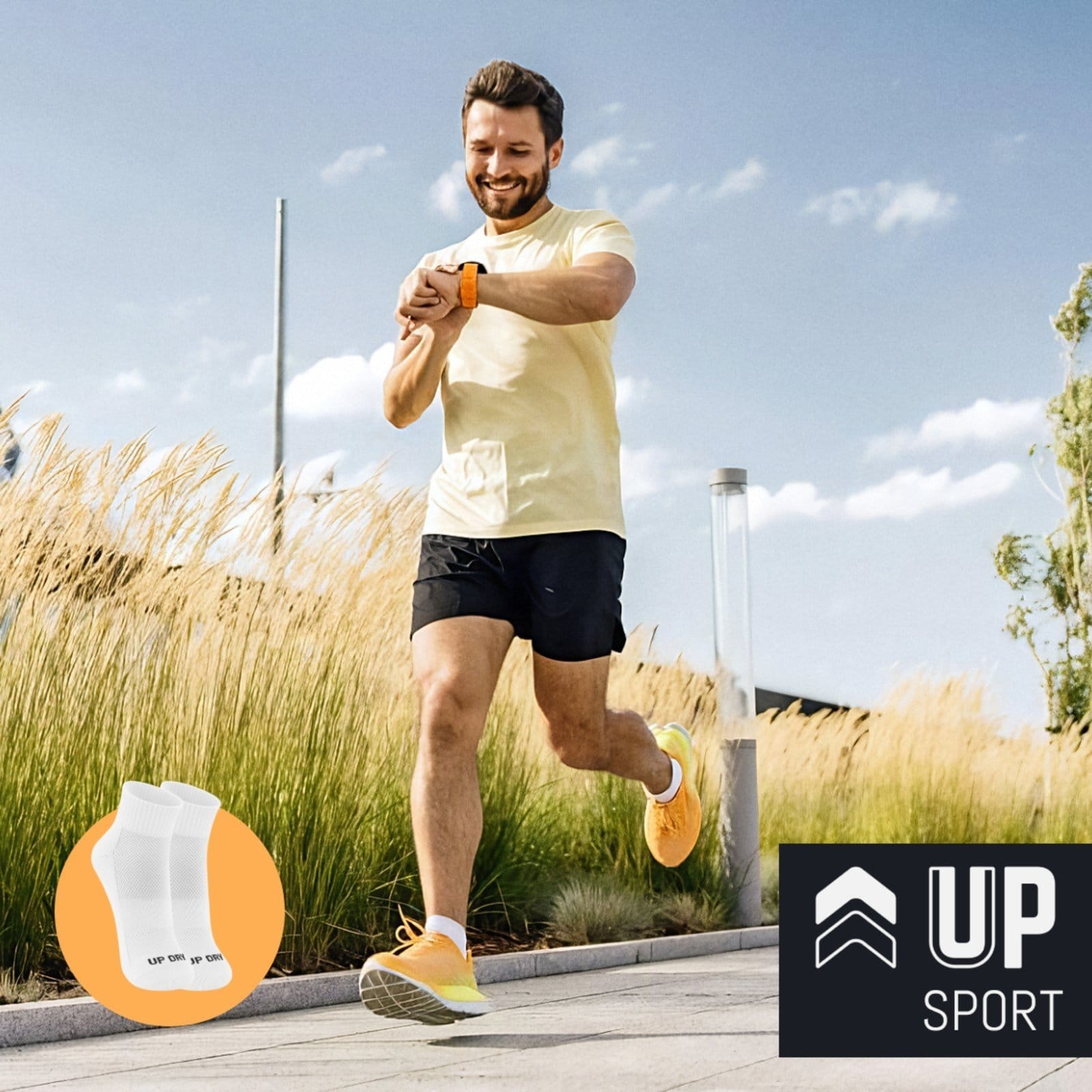 Kit 6 Pares Meias Up Dry Esportiva Cano Médio Anti Bolha Corrida Caminhada Academia - 2