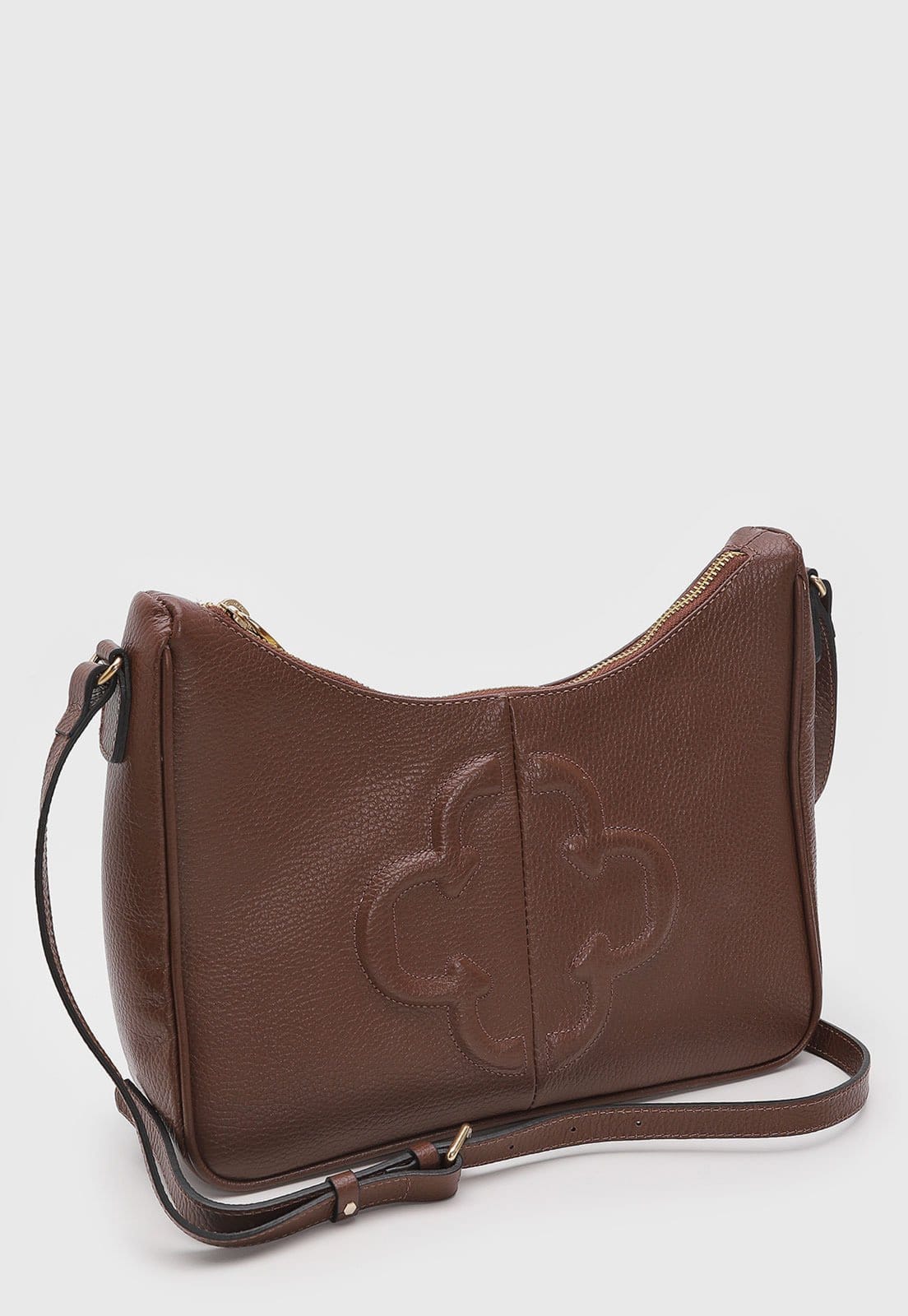 Vista 2 Bolsa Média Feminina Capodarte Logo em Relevo Capodarte marrom