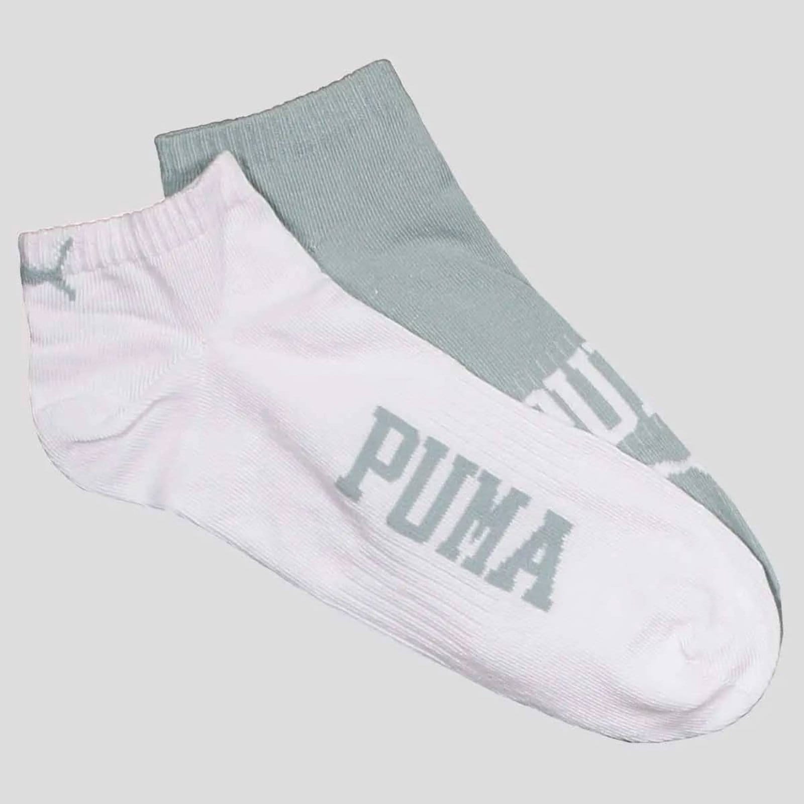 Kit Meia Puma Sapatilha Everday 6 Pares Branca e Verde - 2