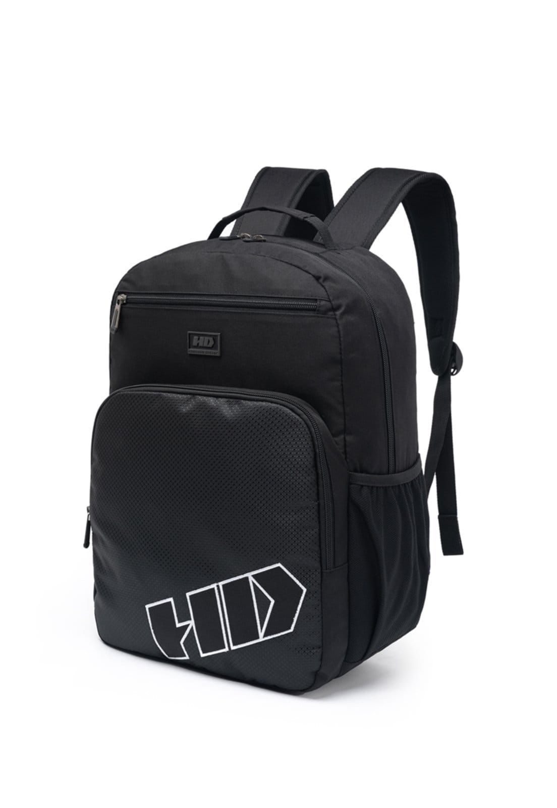 Vista 2 Mochila Masculina HD Original Resistente Moderno Escolar Trabalho HD preto