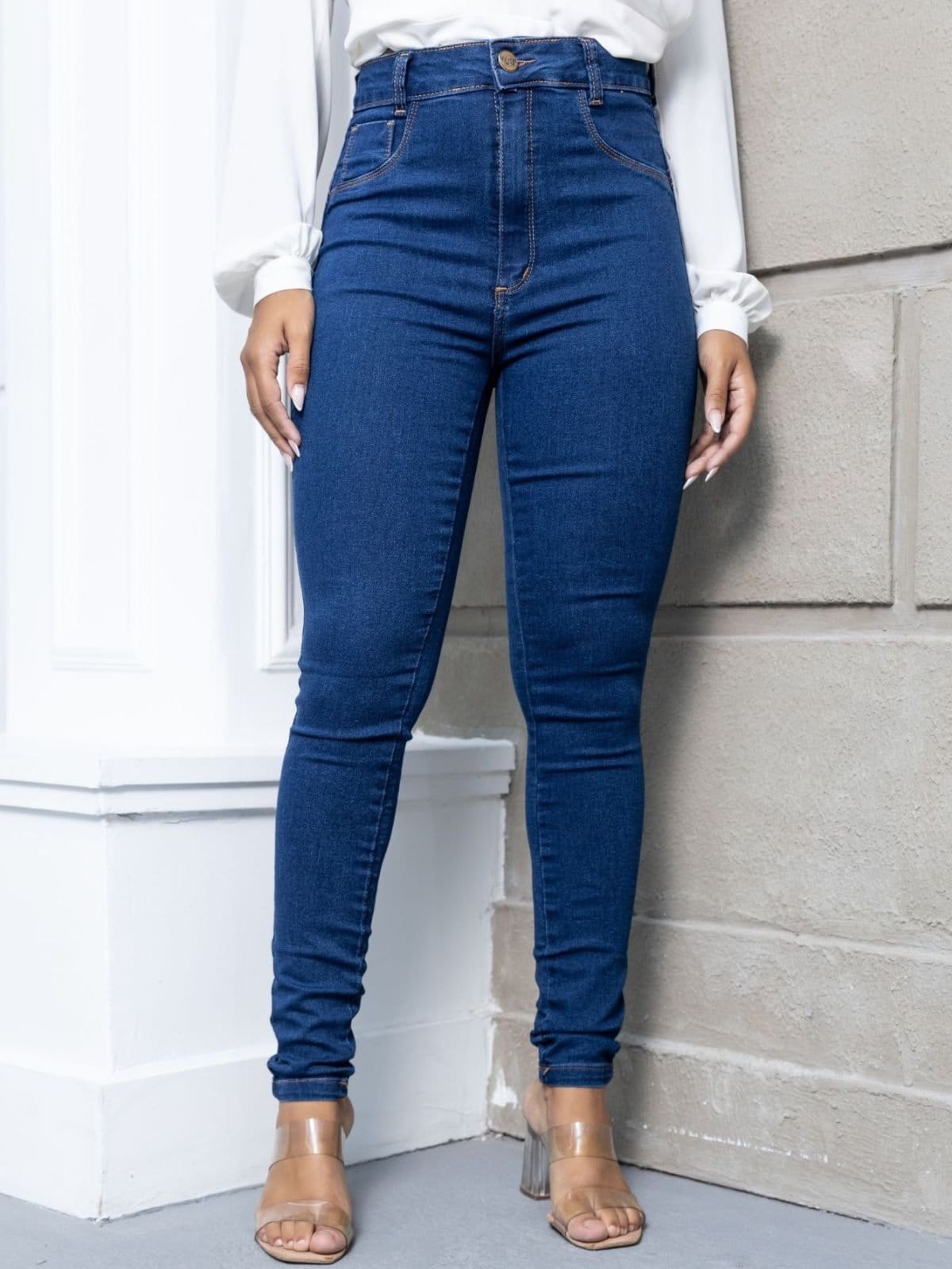 Calça Jeans Skinny Feminina Dra Maia Escura