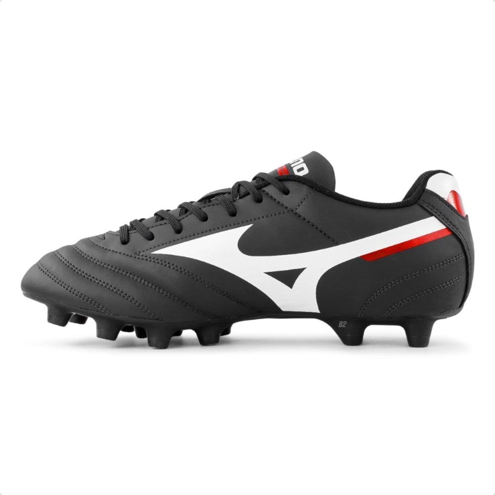Vista 2 Chuteira Campo Mizuno Morelia Club MD Masculina Mizuno preto