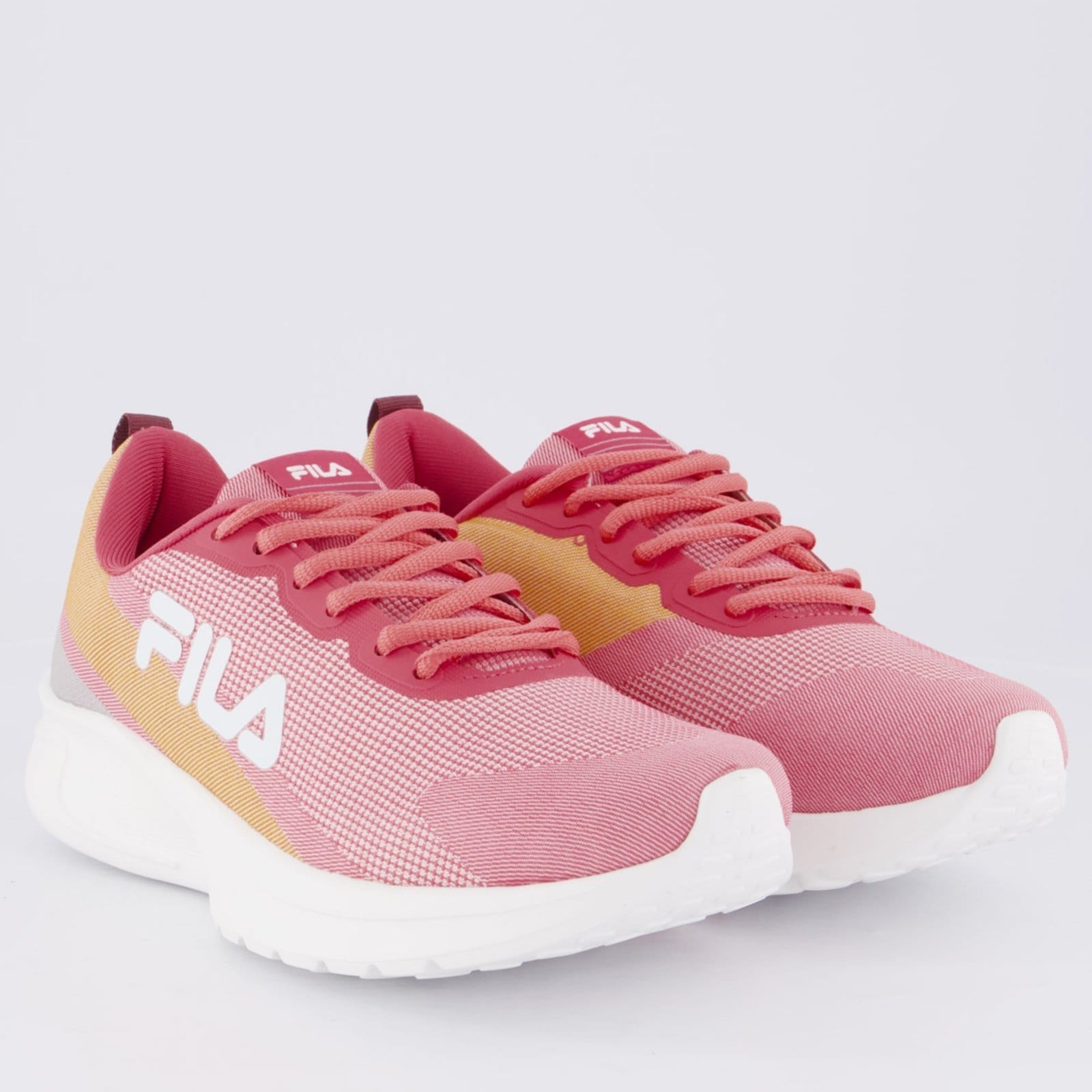 Vista 2 Tênis Fila Vector Feminino e Laranja Fila rosa