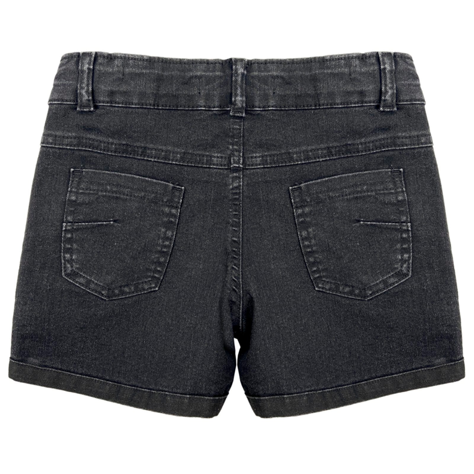 Vista 2 Infantil - Shorts Juvenil Look Jeans c/ Paetê Look Jeans preto