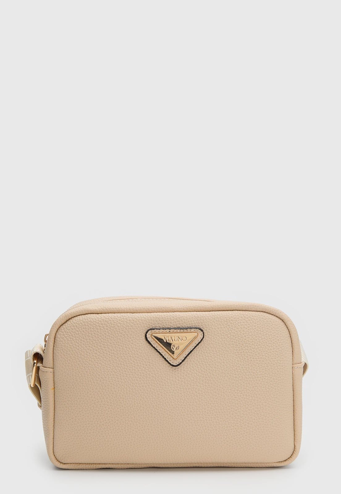 Vista 2 Bolsa Feminina Via Uno Chino Alça Listrada VIA UNO bege