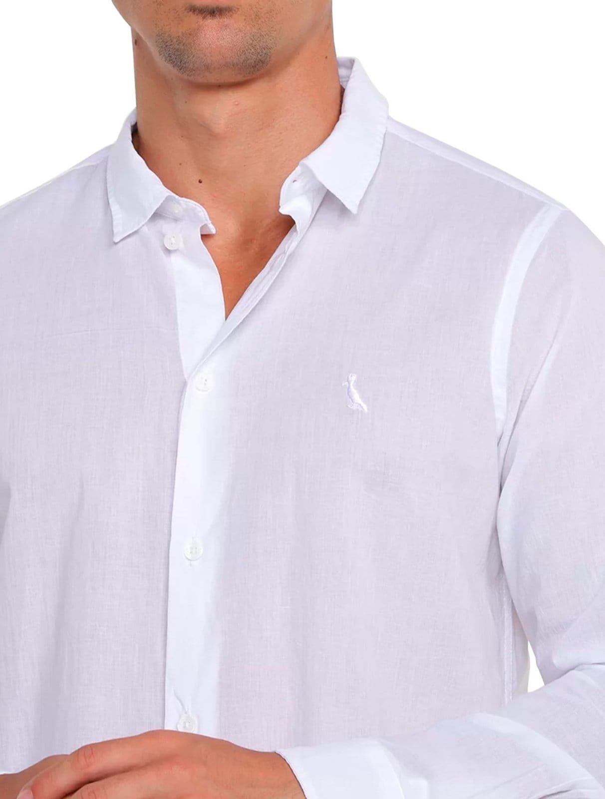 Vista 2 Camisa Reserva Masculina Nova Paraty Branca Reserva branco