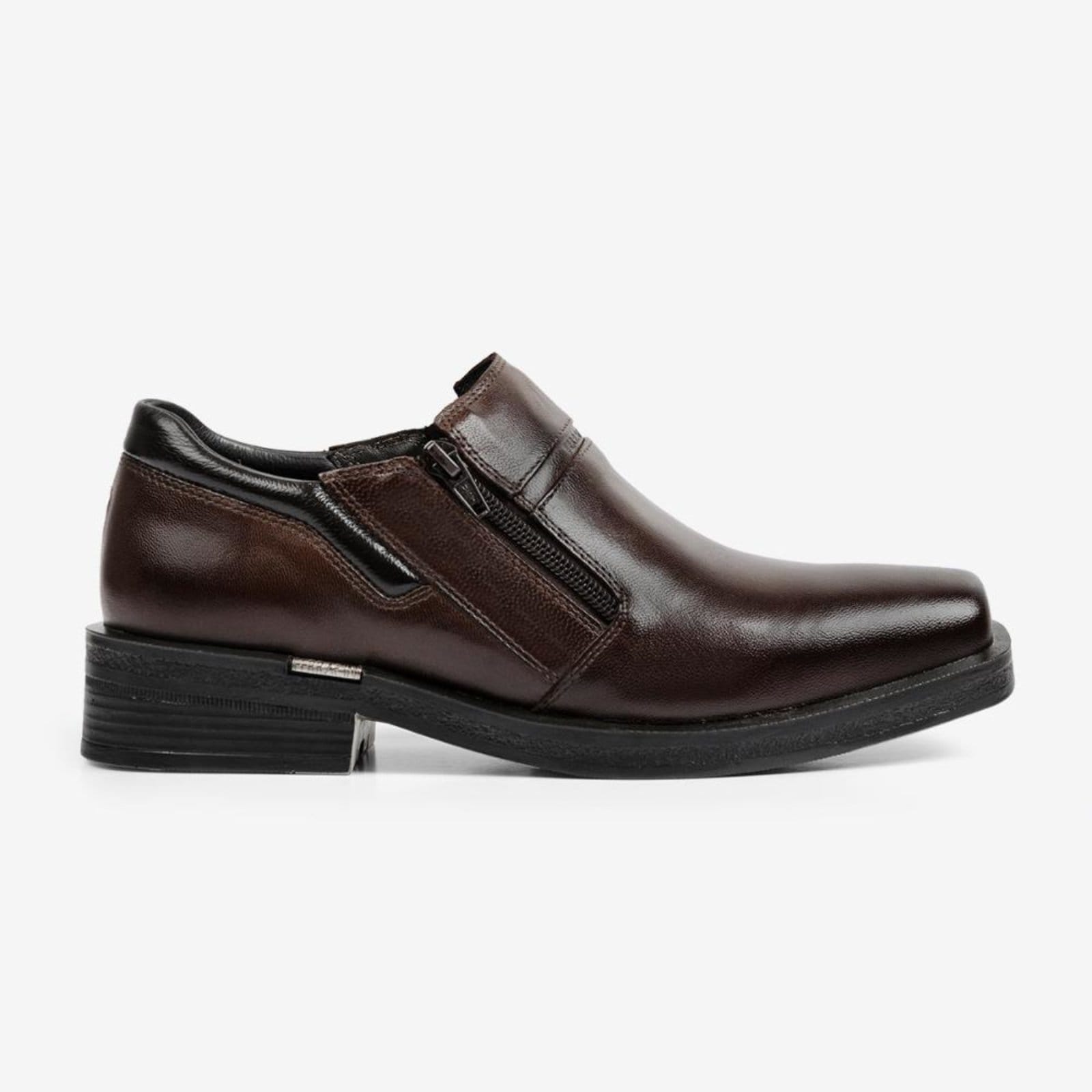 Sapato Masculino Couro Legítimo Ferracini Zíper Urban Way 6629D