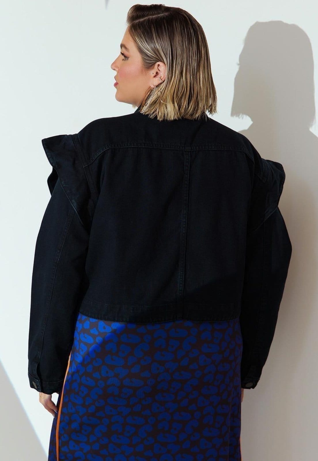 Vista 2 Jaqueta Com Mangas Destacáveis Quintess preto