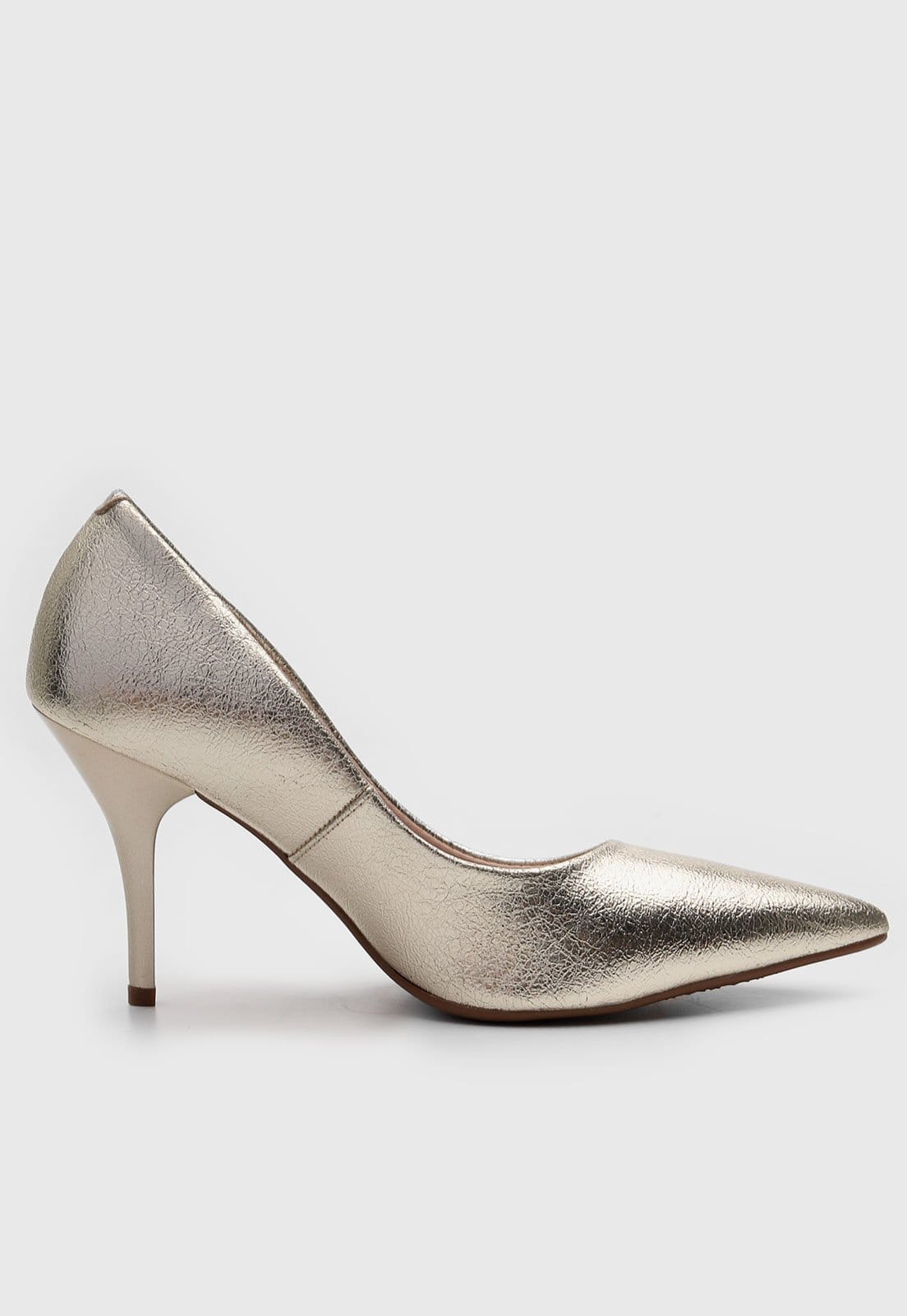 Vista 2 Scarpin Beira Rio Alto BEIRA RIO dourado